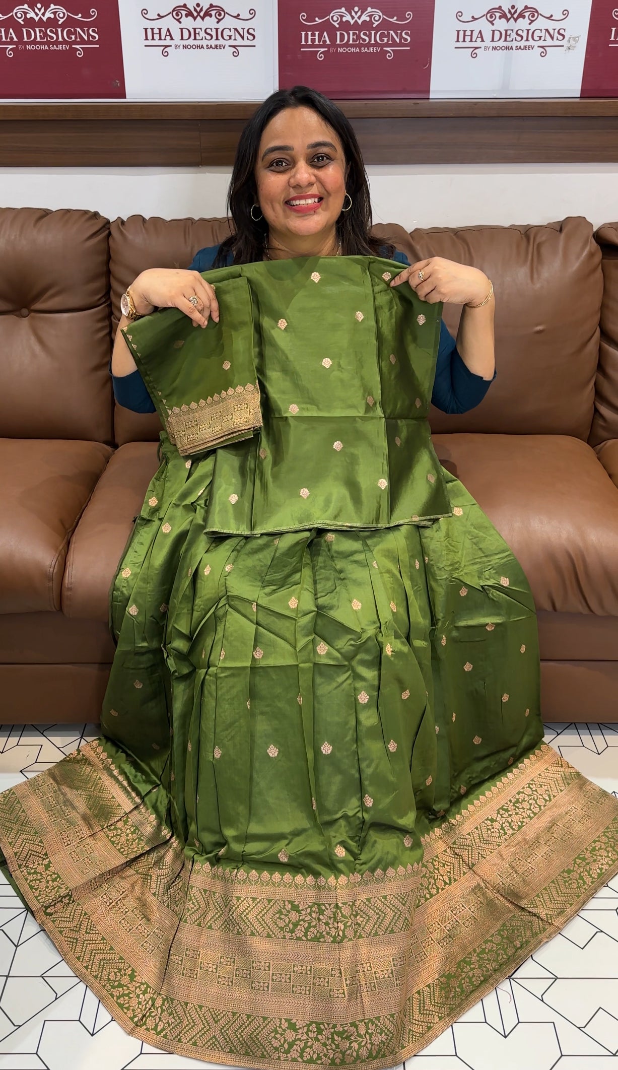 SEMI STITCHED DAVANI SETS - IHA 27195
