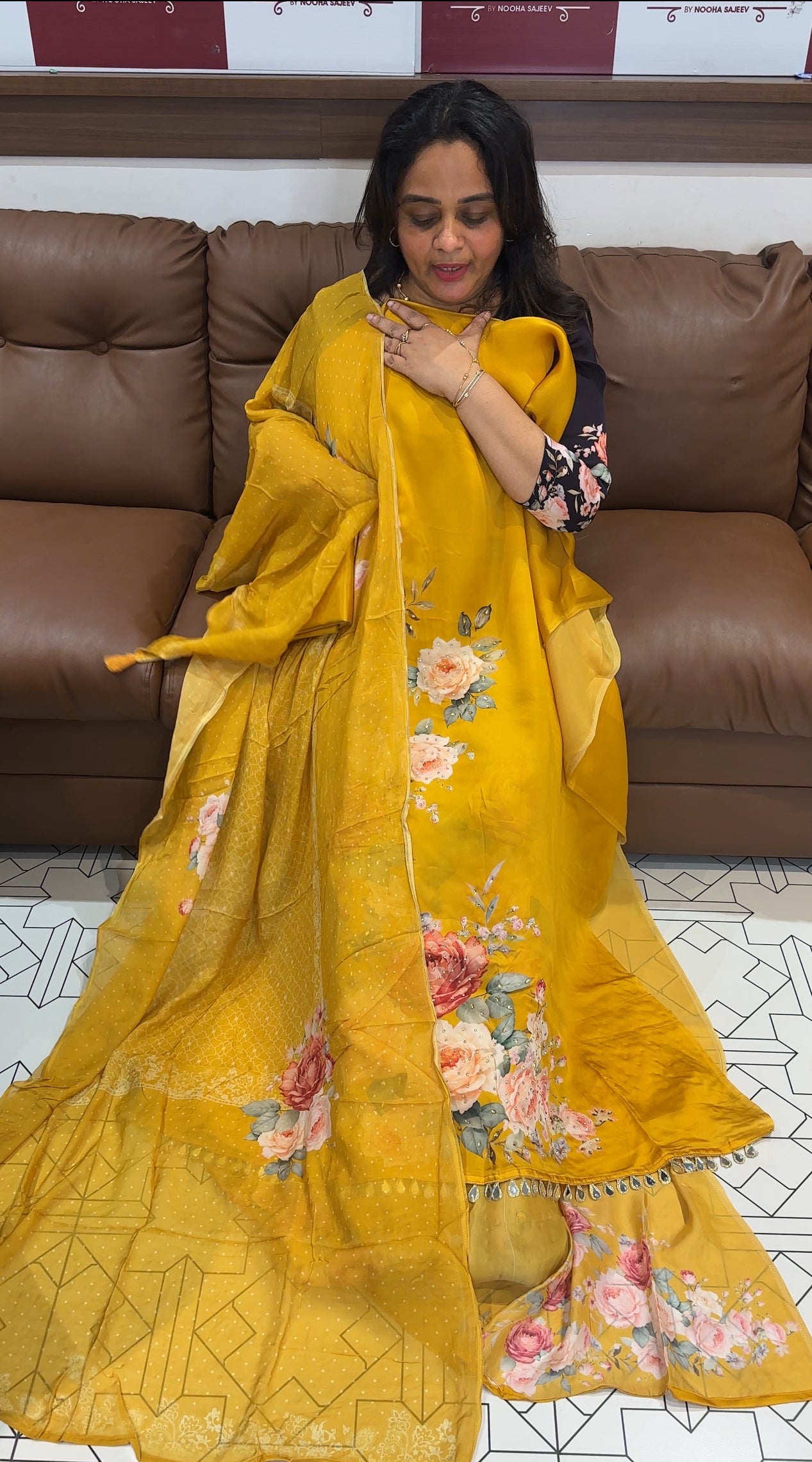 FORWARD PRINTED CRAPE UNSTITCHED SALWAR SUITS - IHA 26585