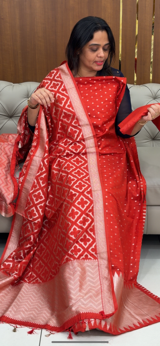 BANARASI UNSTITCHED SALWAR SUITS - IHA 29511