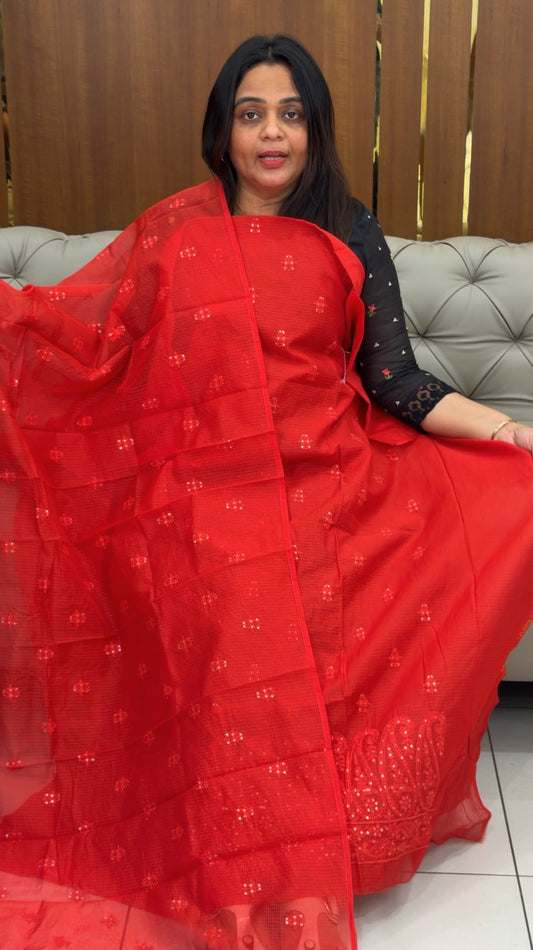 NET KOTA UNSTITCHED SALWAR SUITS - IHA 29163