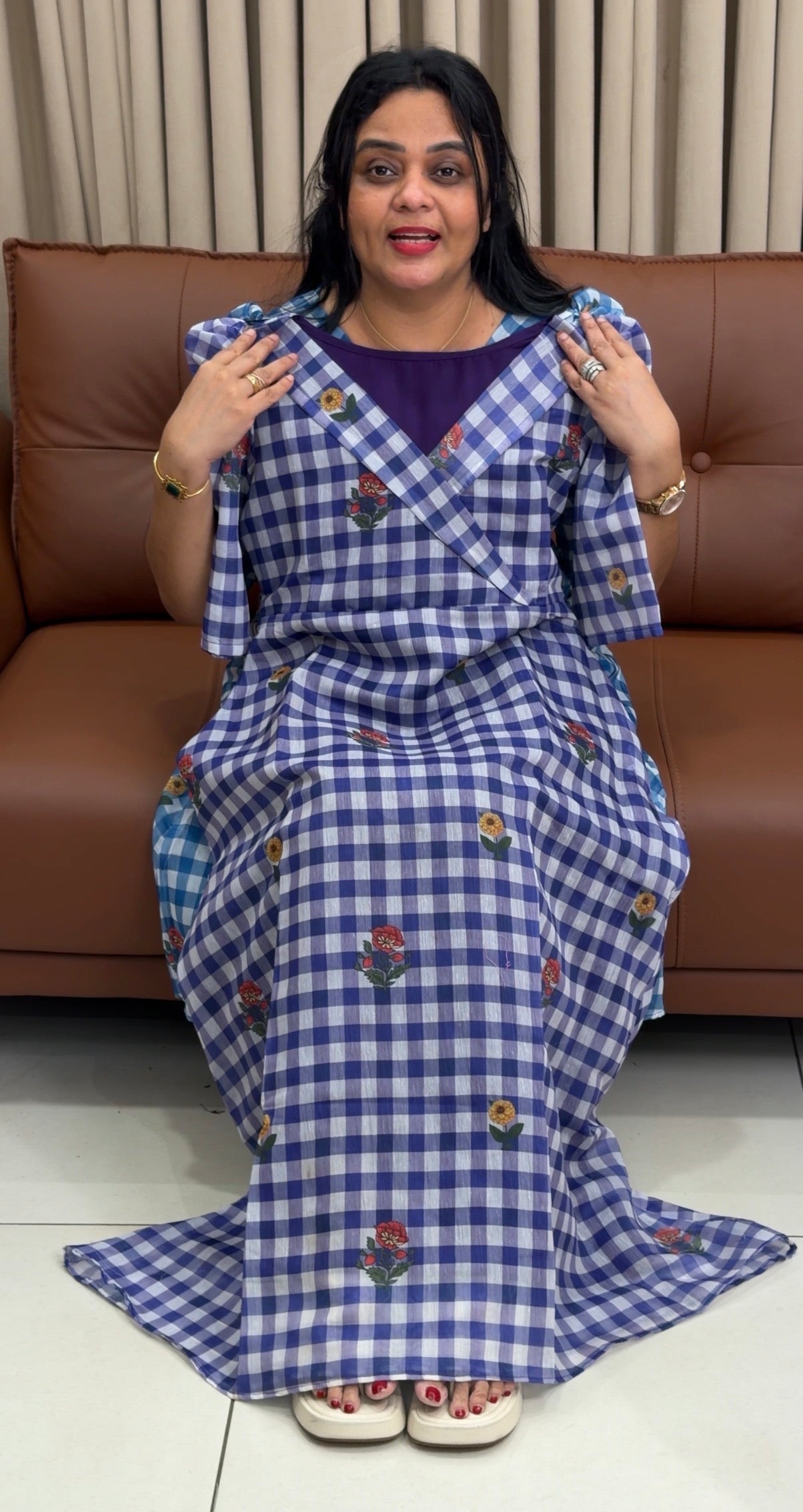IHA'S IN-HOUSE MUL CHANDERI FROCKS - IHA 34567