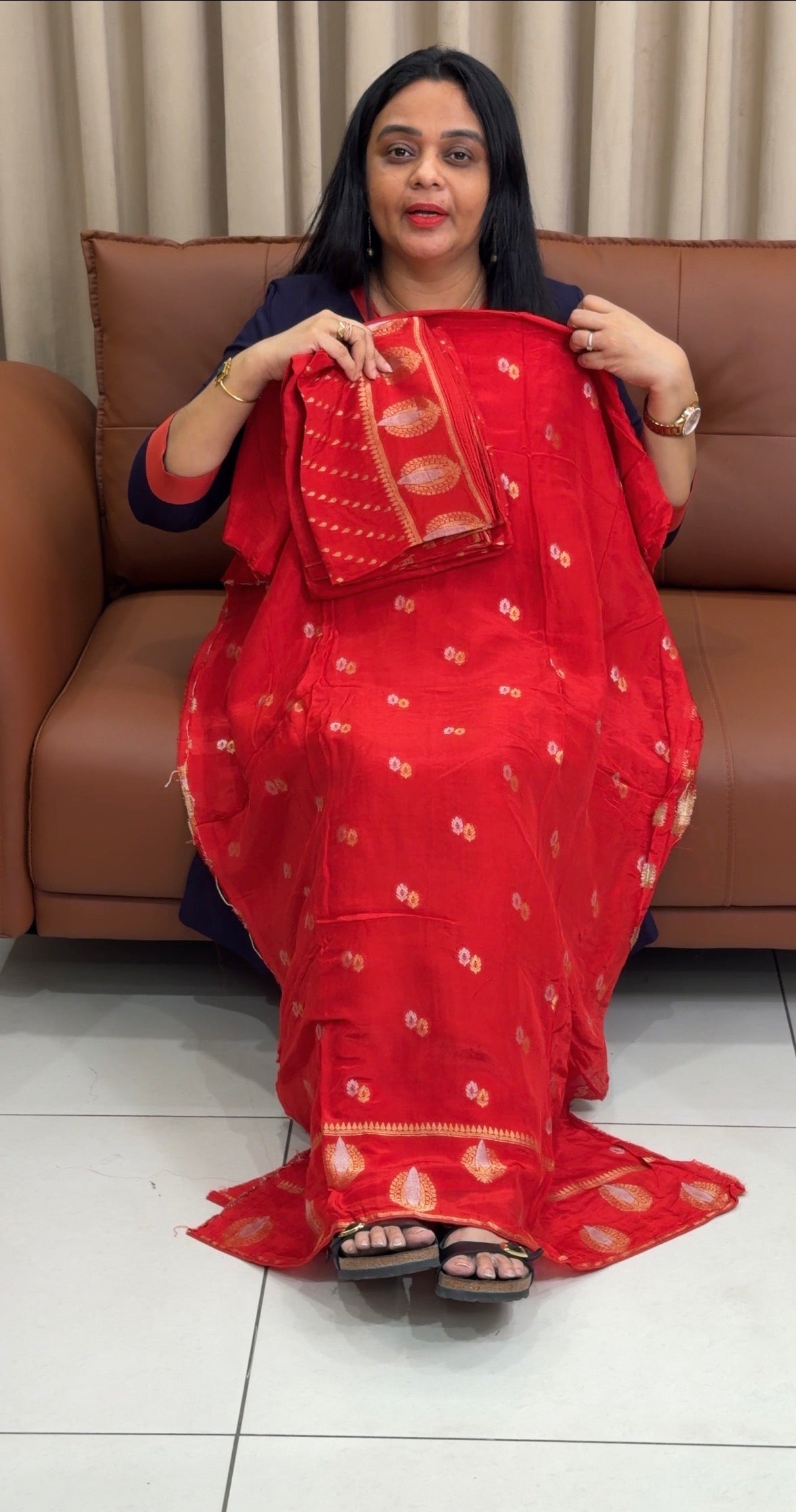 SILK BANARASI UNSTITCHED SALWAR SUITS - IHA 35406