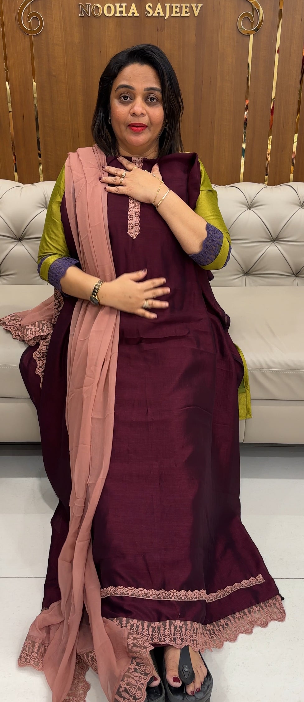 IHA'S IN-HOUSE SEMI RAW SILK UNSTITCHED SALWAR SUITS  - IHA 25858