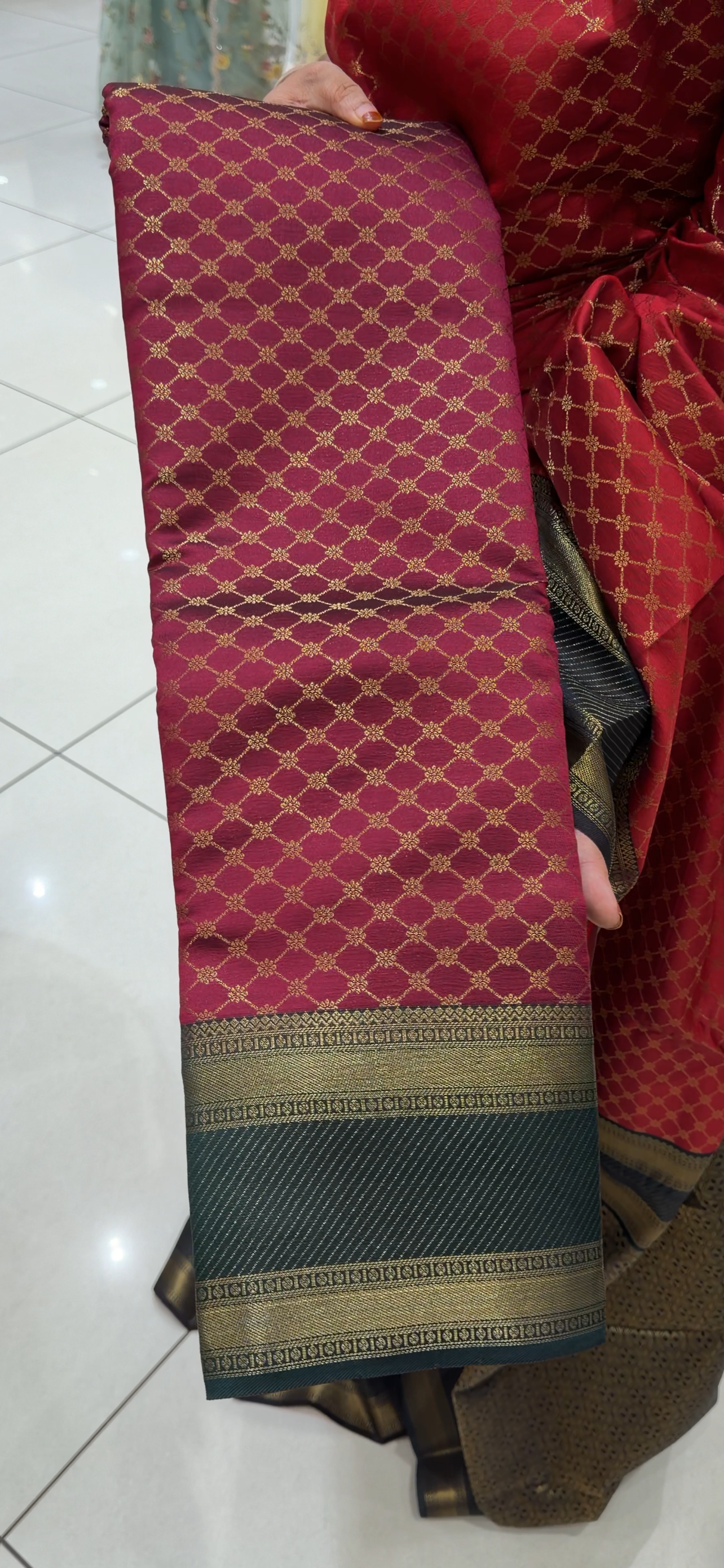 SEMI BROCADE SAREES - IHA 32539