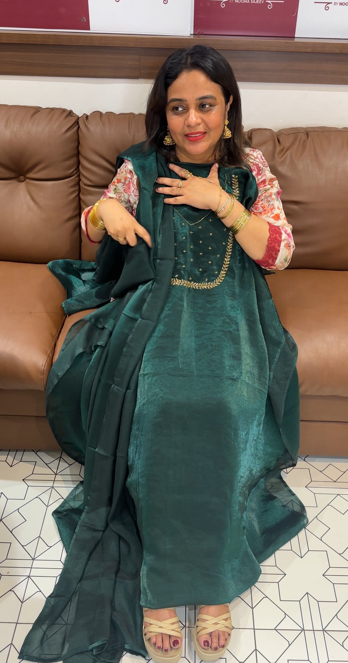 HAND WORKED UNSTITCHED SALWAR SUITS - IHA 26147