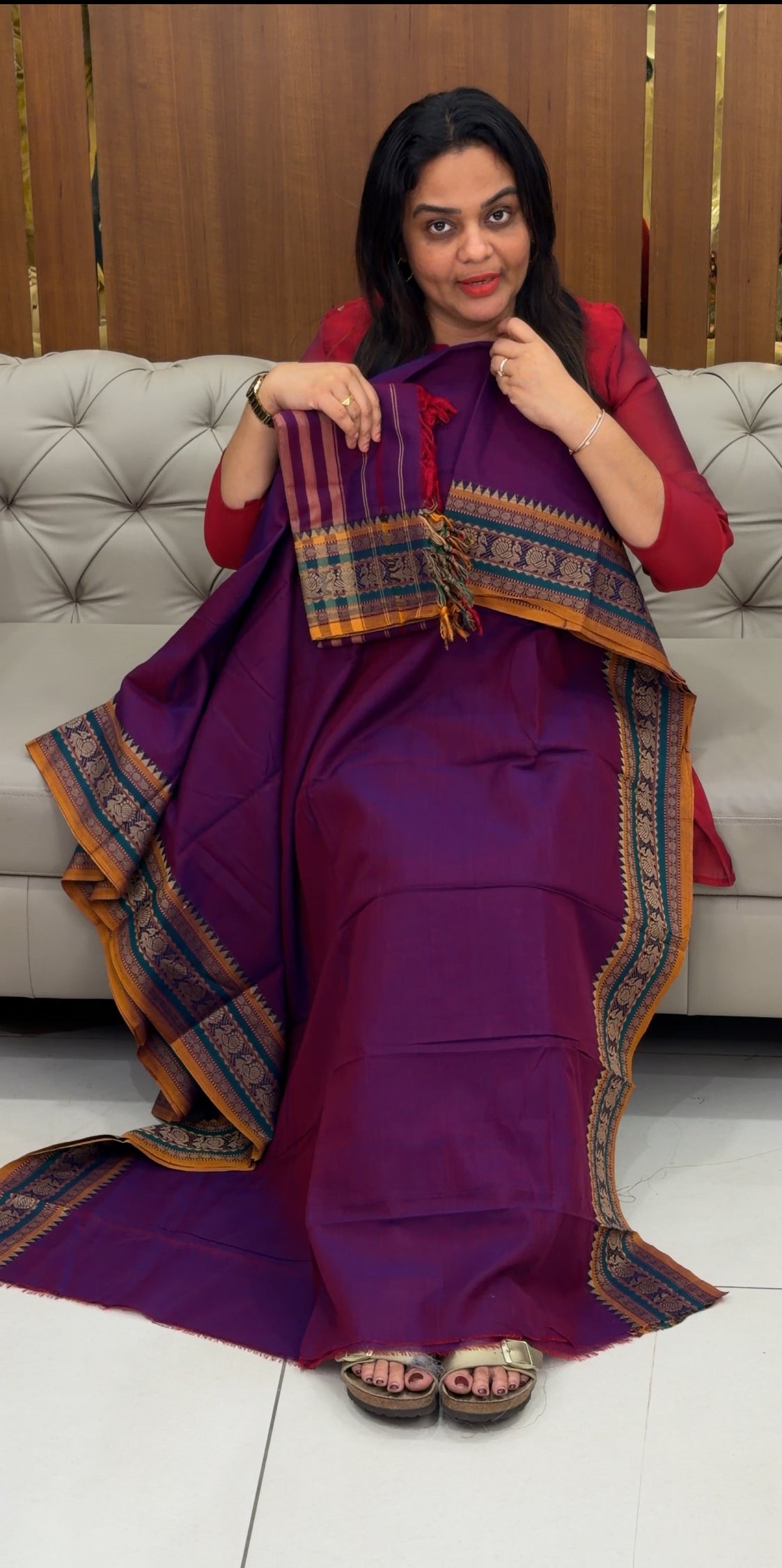 HANDLOON COTTON UNSTITCHED SALWAR SUITS - IHA 30631