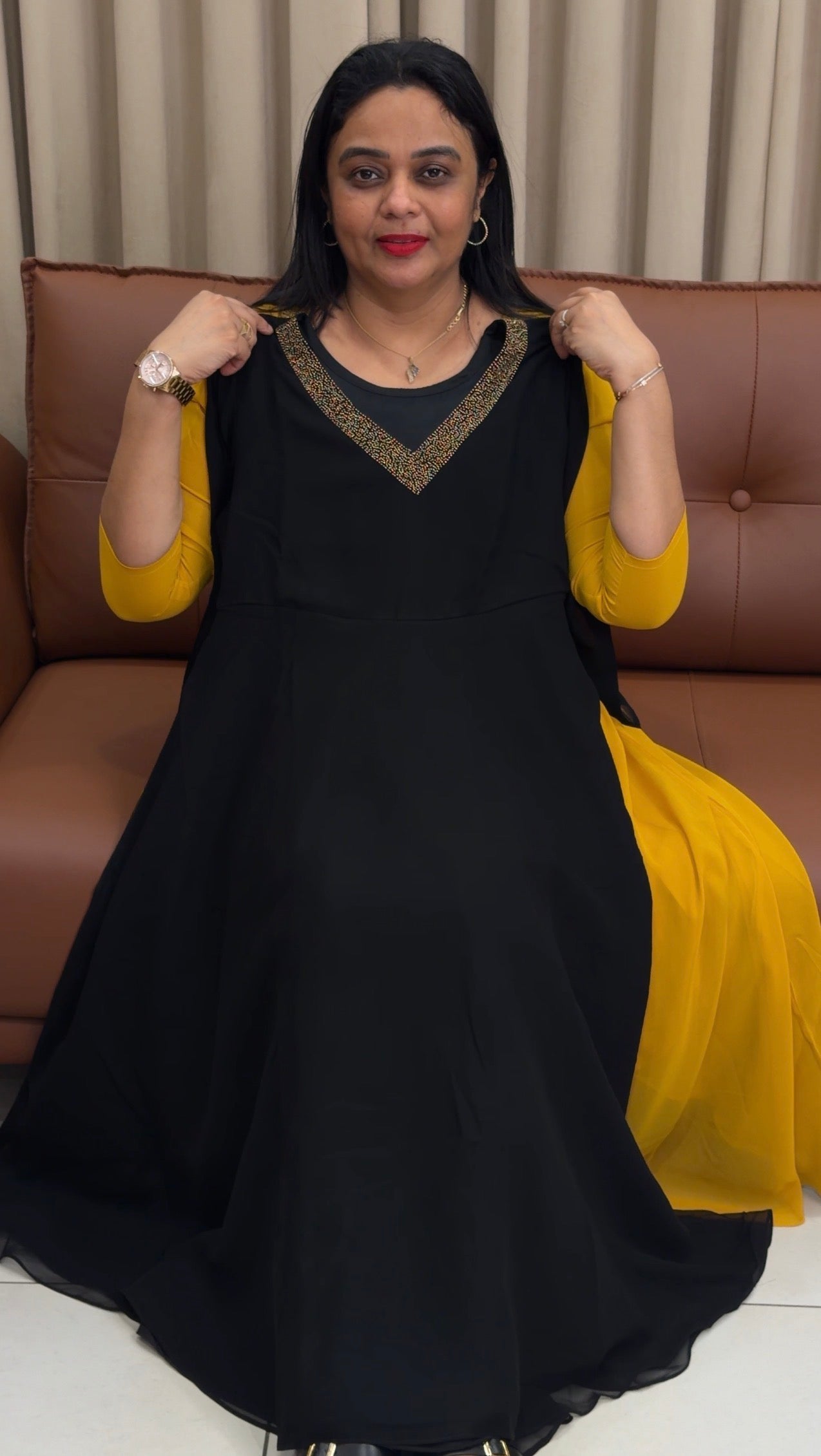 IHA'S IN-HOUSE GEORGETTE ANARKALI TOPS - IHA 33933