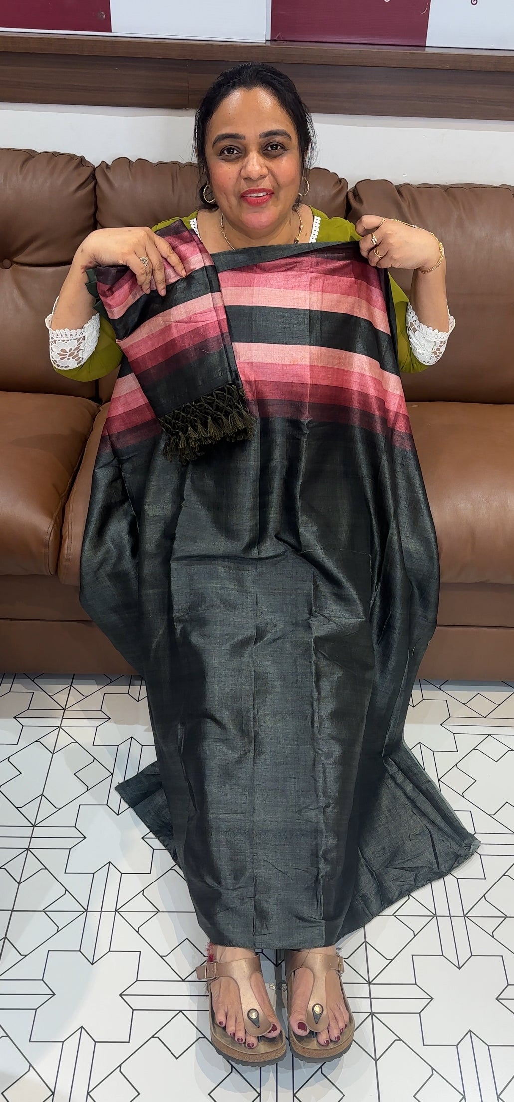 SEMI RAW SILK UNSTITCHED SALWAR SUITS - IHA 26300
