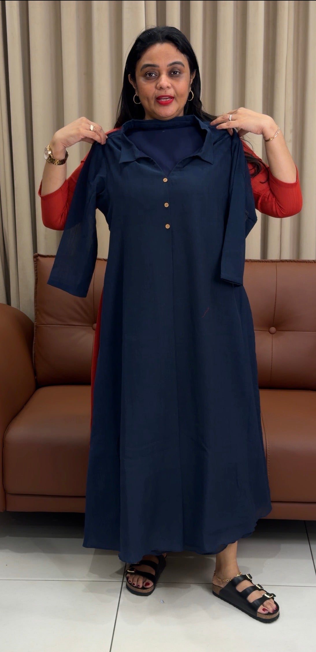 IHA'S IN-HOUSE MUL CRUSHED TUNIC TOPS - IHA 33936