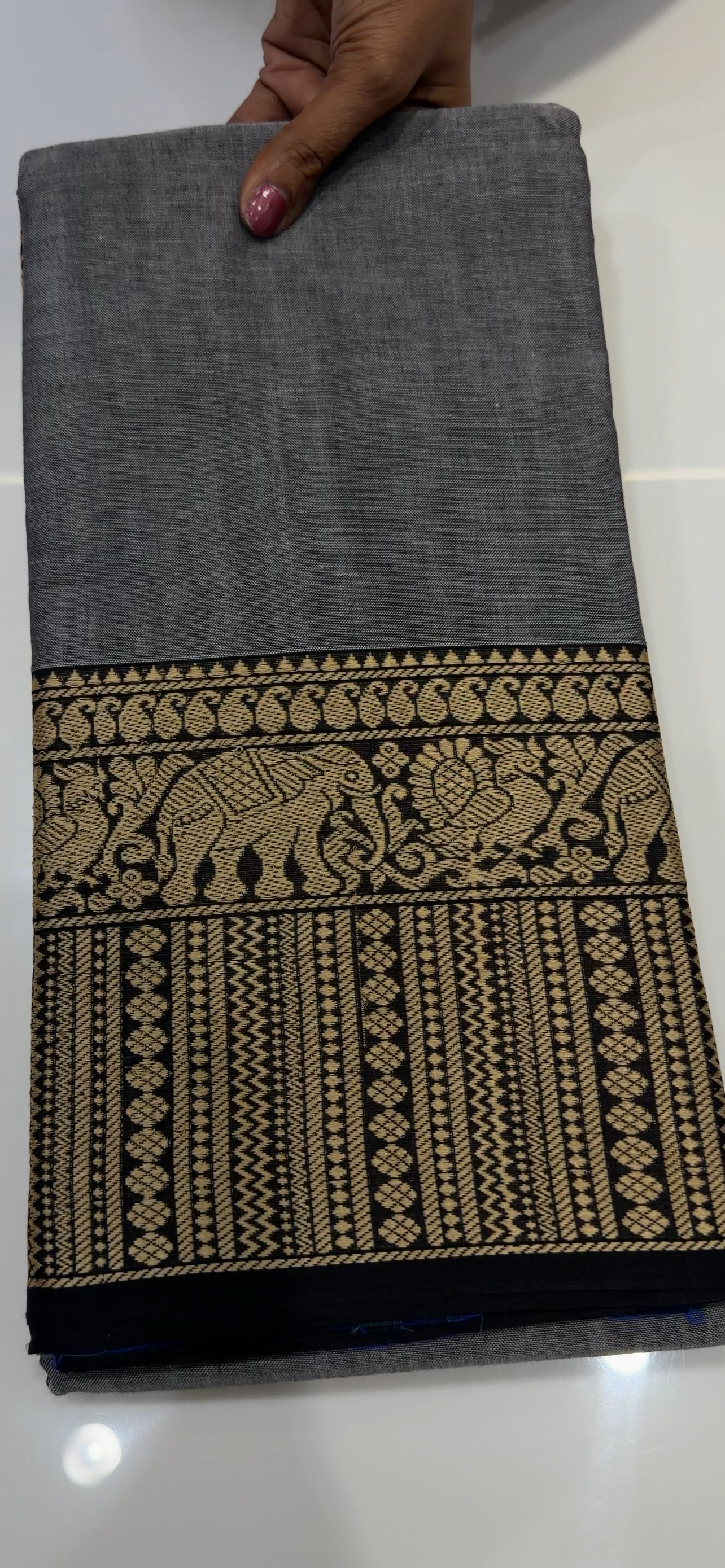 COTTON HANDLOOM SAREES - IHA 33300
