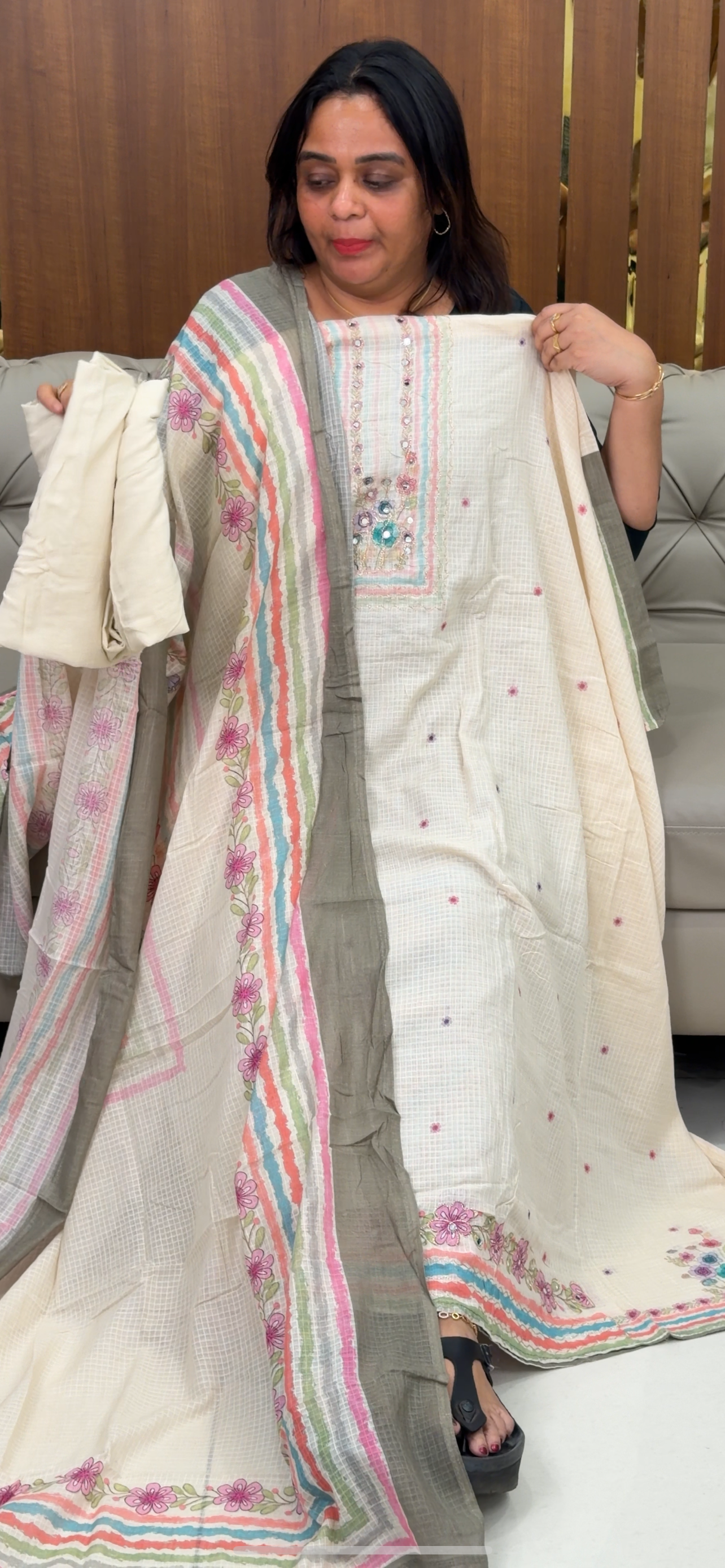 KOTA COTTON UNSTITCHED SALWAR SUITS - IHA 28935