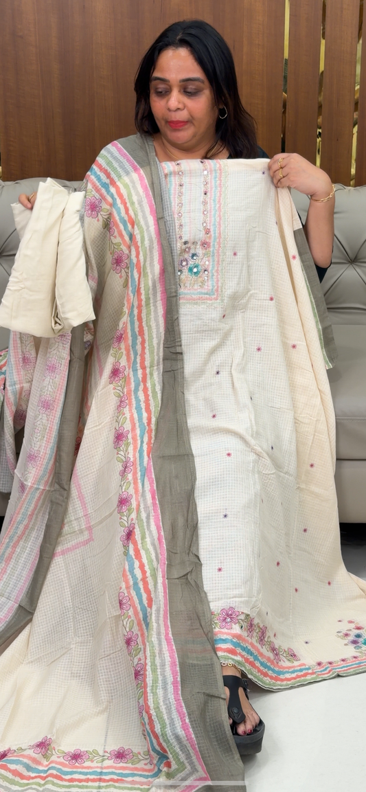 KOTA COTTON UNSTITCHED SALWAR SUITS - IHA 28935