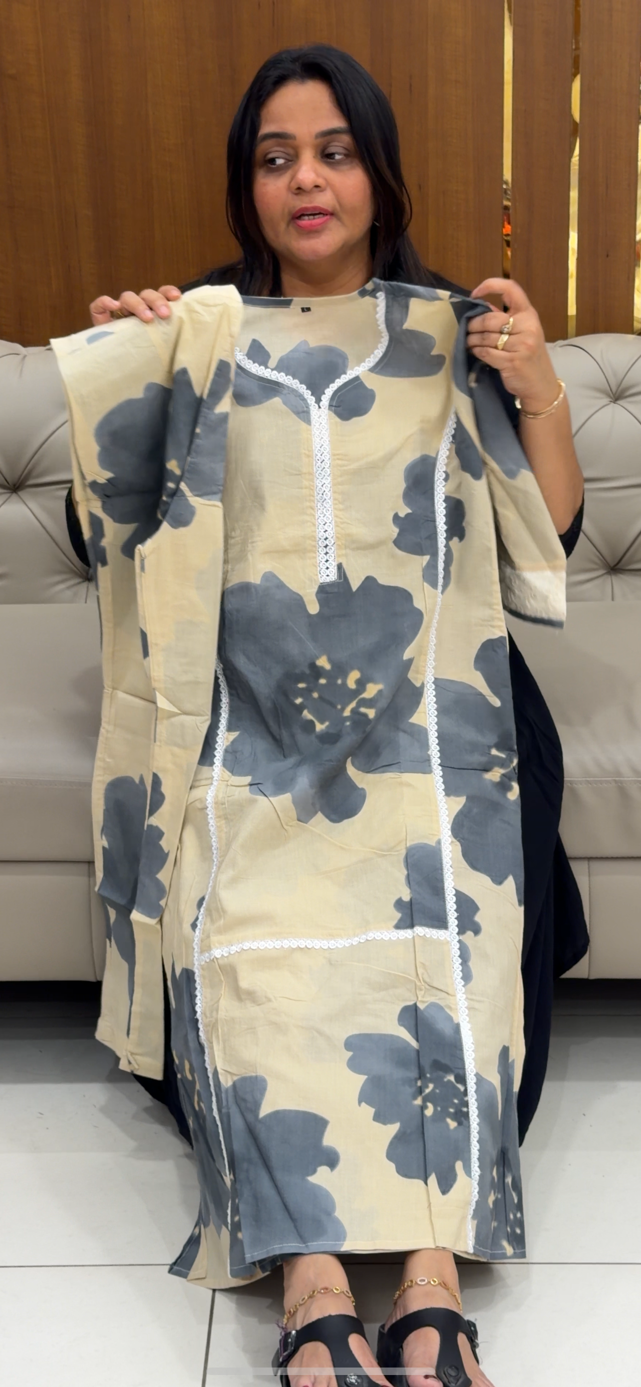 PRINTED COTTON TOP AND BOTTOM - IHA 28747