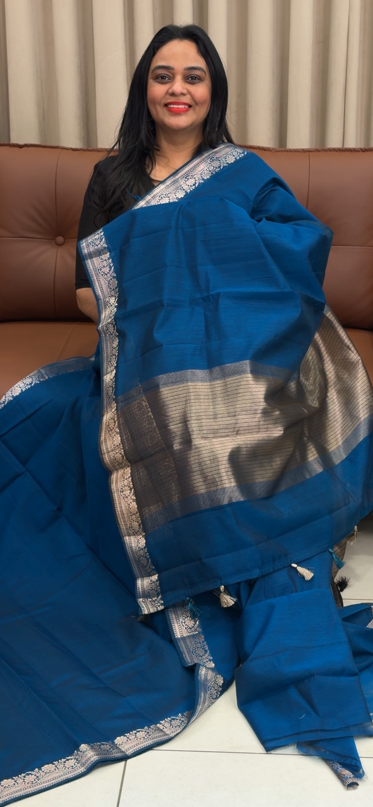 MUL CHANDERI SAREES - IHA 33566