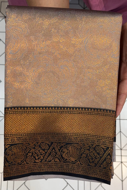 SEMI BROCADE SAREES - IHA 19437