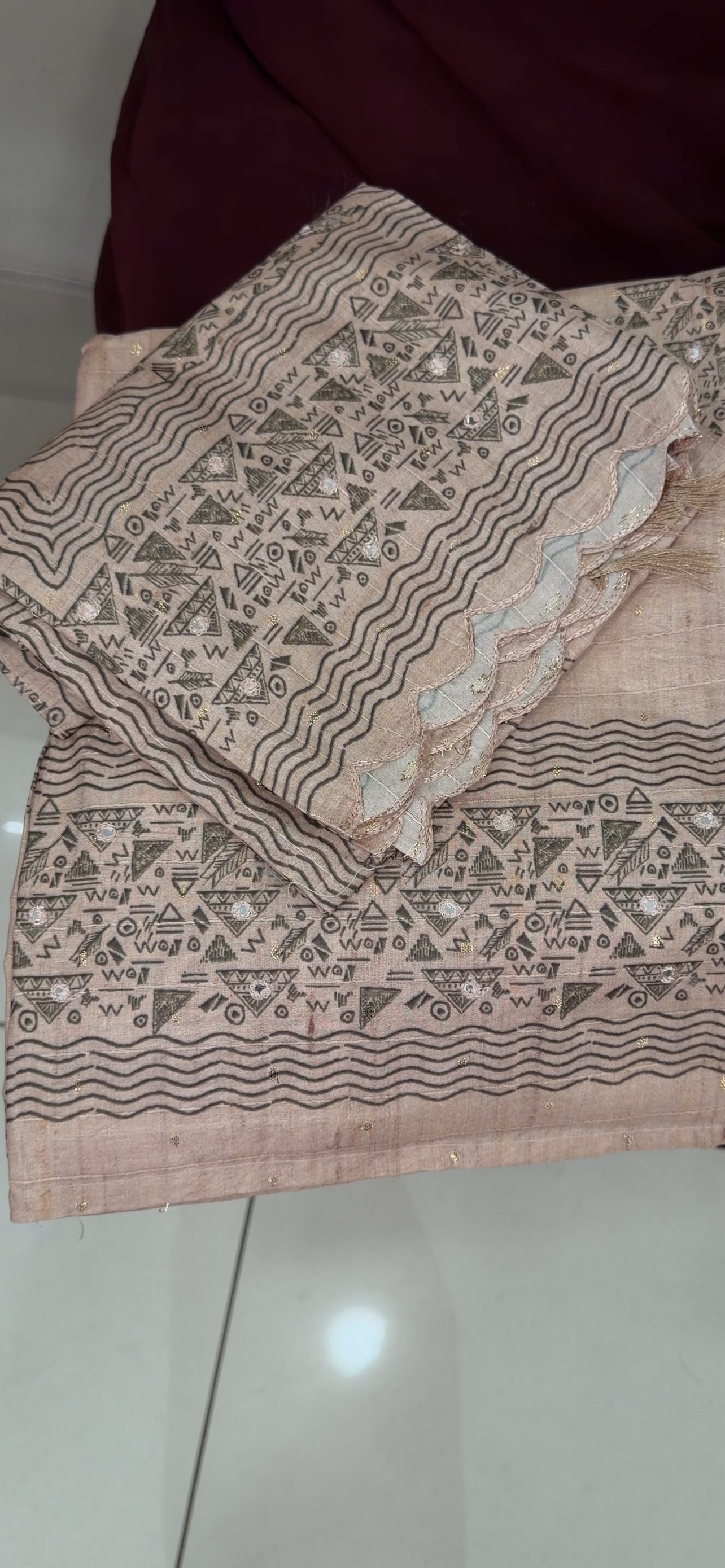 SEMI TUSSUR UNSTITCHEED SALWAR SUITS - IHA 29215