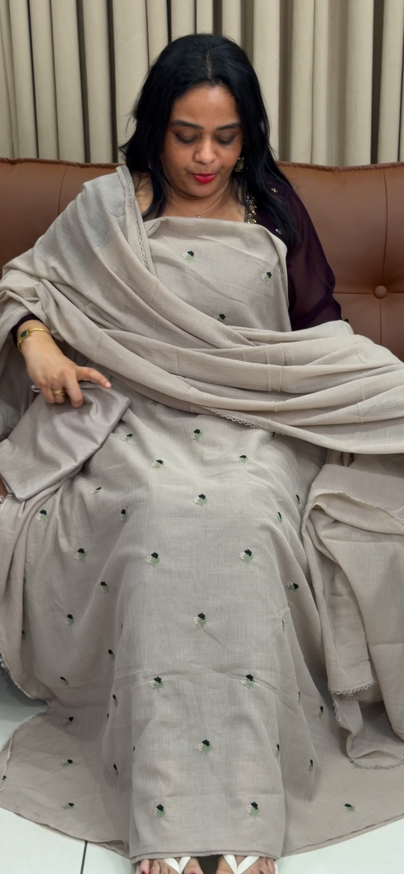 MUL CRUSHED UNSTITCHED SALWAR SUITS - IHA 34504