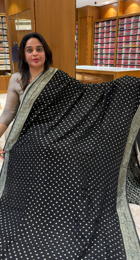 ORGANZA BANARASI SAREES - IHA 25849