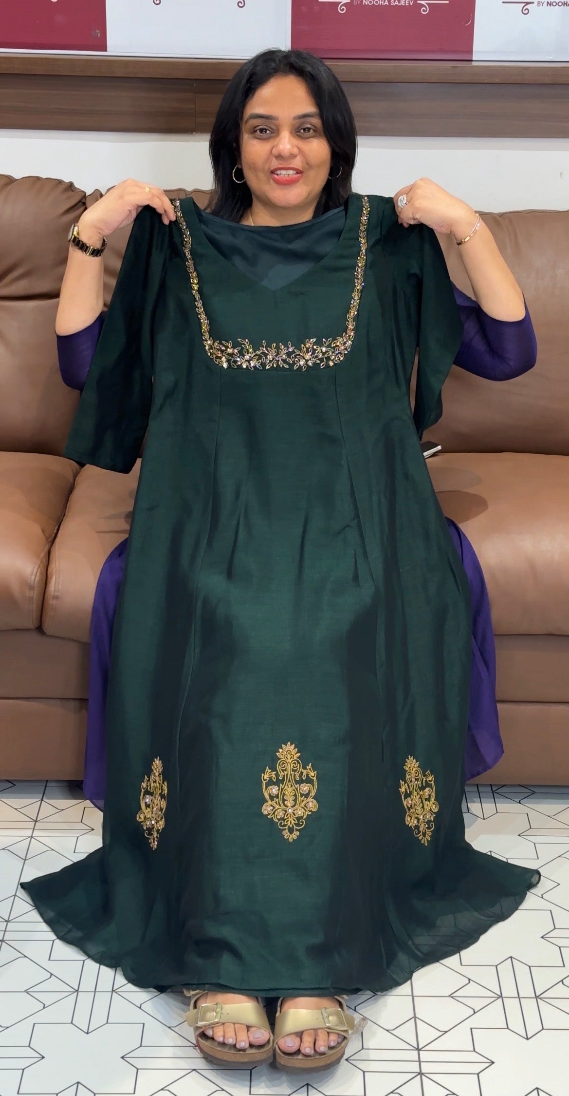 IHA'S IN-HOUSE SEMI RAW SILK ALINE TOPS - IHA 32420