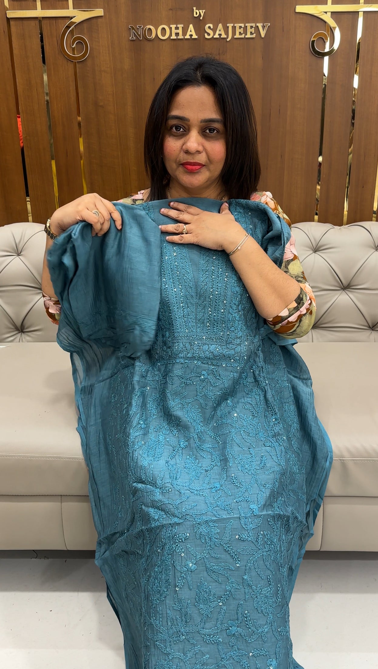 MUL CHANDERI UNSTITCHED SALWAR SUITS - IHA 25330
