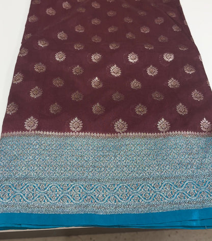 SEMI BANARASI SAREES - IHA 16795