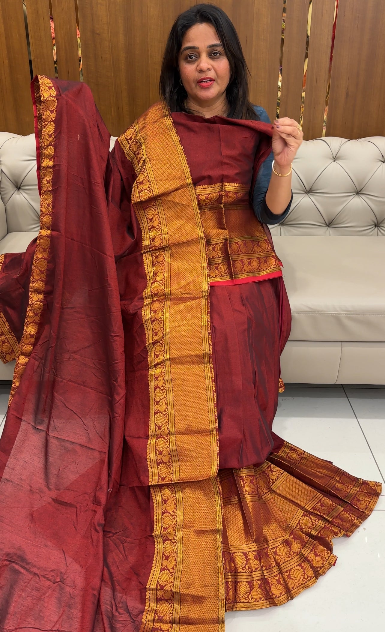 SEMI STITCHED DHAVANI SETS - IHA 25931