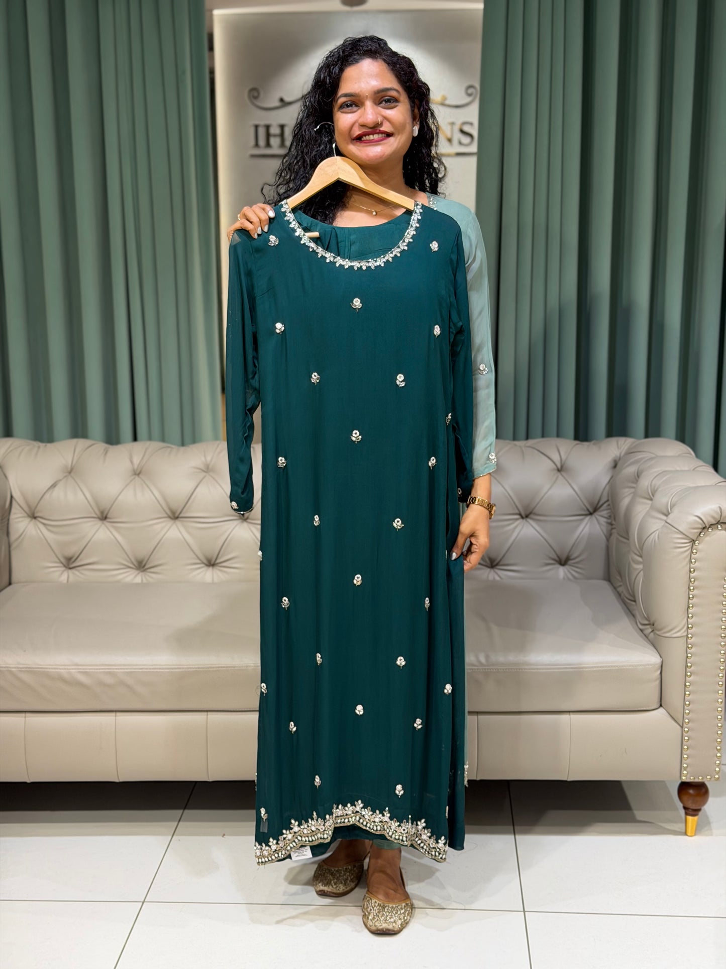 PARTY WEAR TOP, BOTTOM AND DUPATTA - IHA 29816