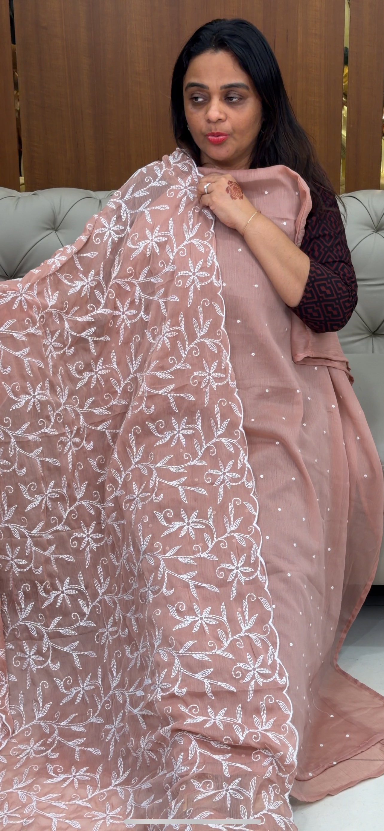 CHIFFON UNSTITCHED SALWAR SUITS - IHA 30183