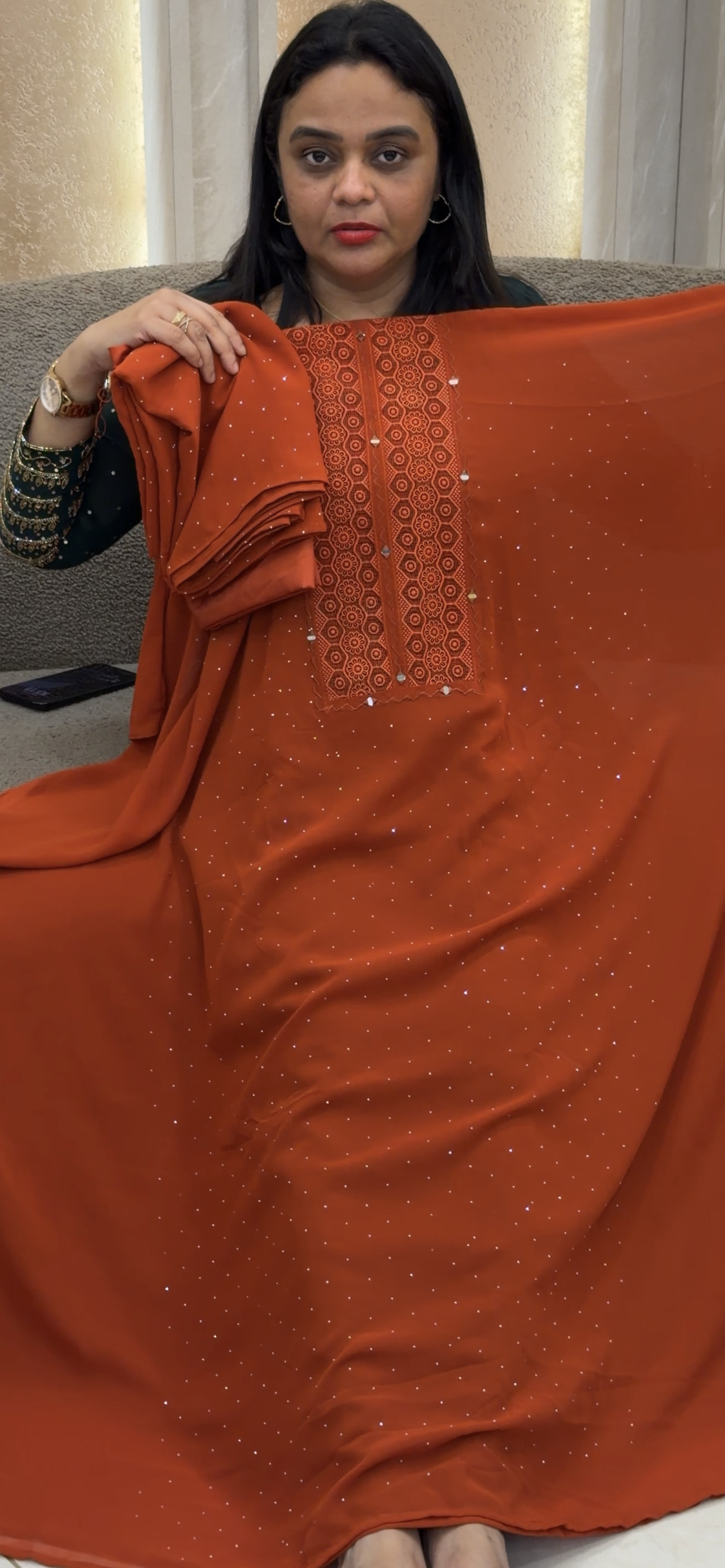 FAUX GEORGETTE UNSTITCHED SALWAR SUITS - IHA 33242
