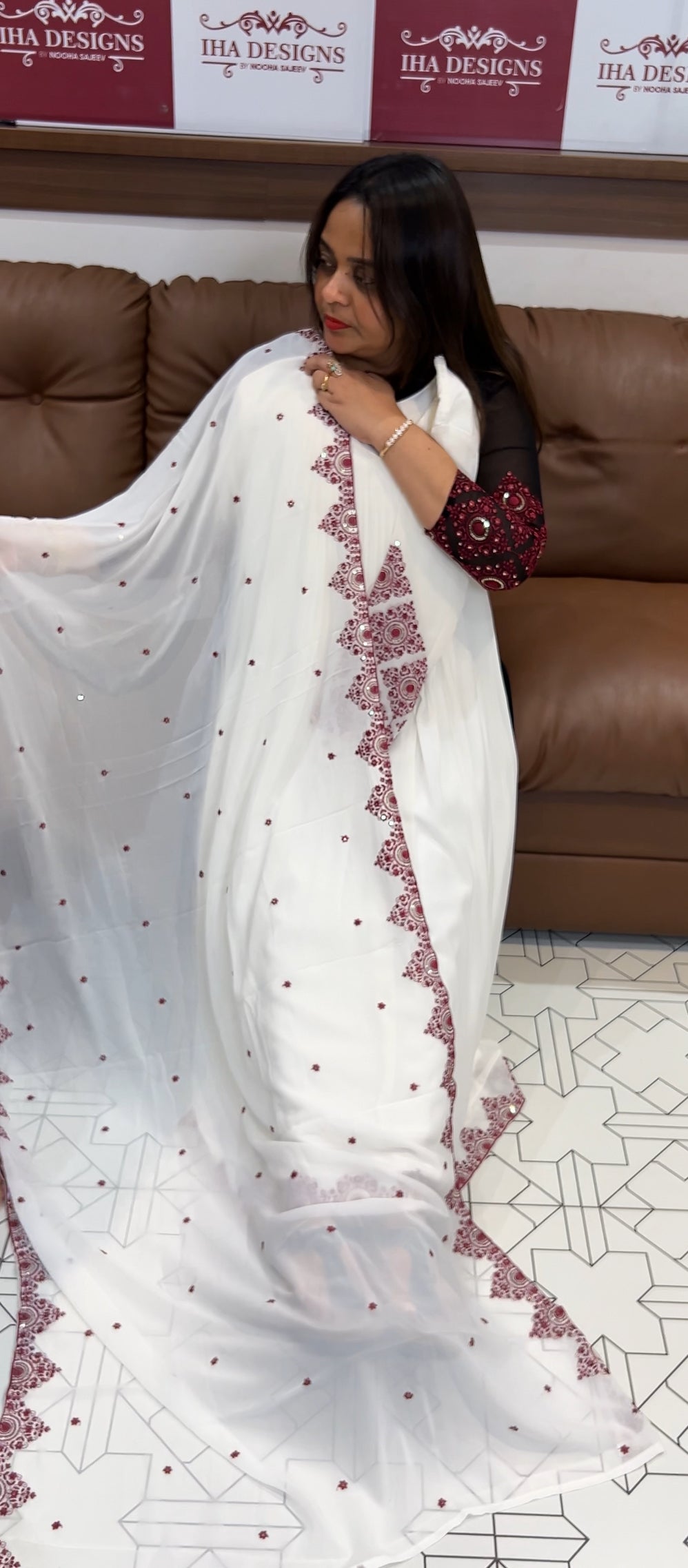 PARTY WEAR ALINE TOP,BOTTOM AND DUPATTA- IHA 22415