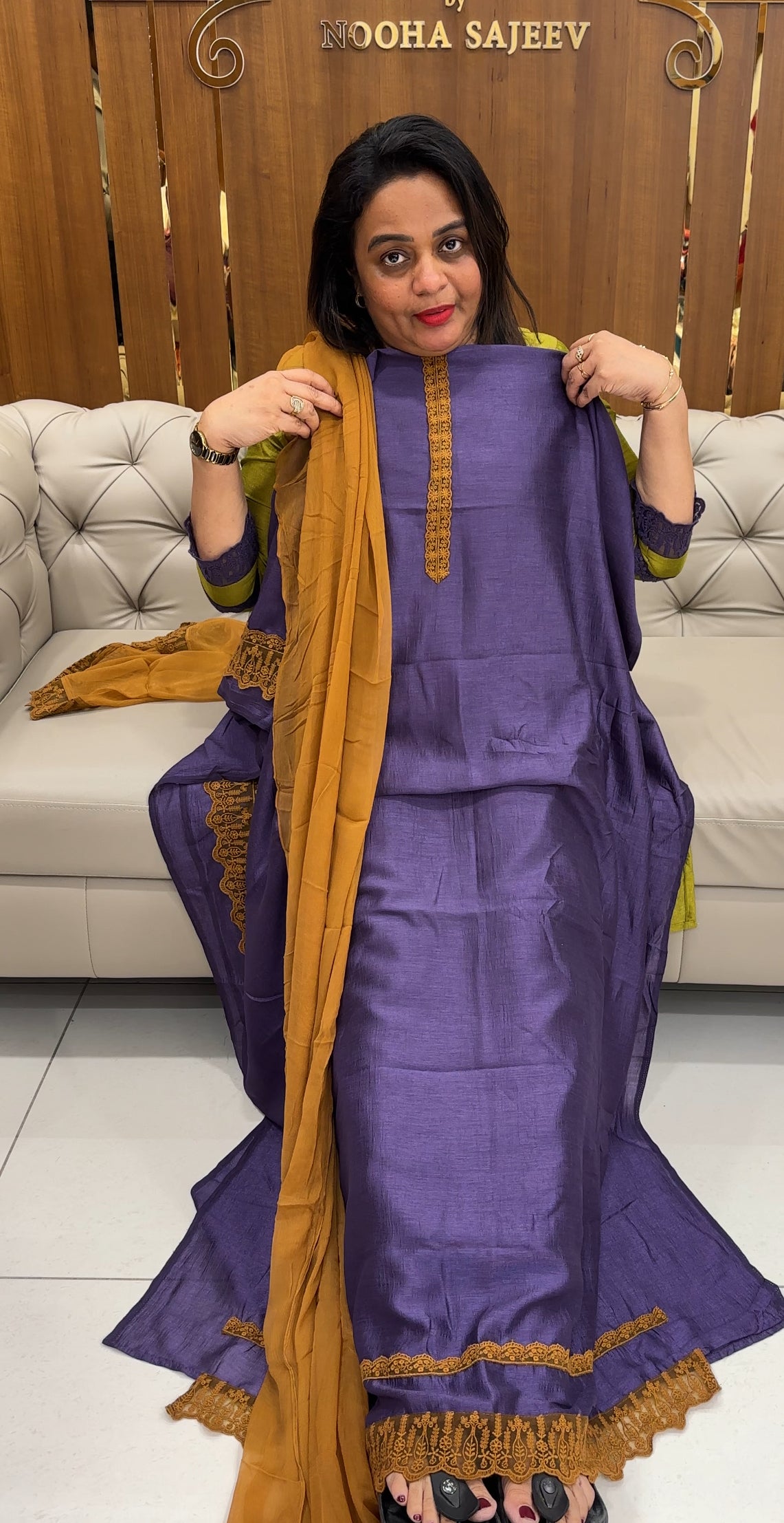 IHA'S IN-HOUSE SEMI RAW SILK UNSTITCHED SALWAR SUITS  - IHA 25858