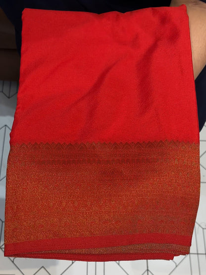 SEMI BANARASI SILK SAREES - IHA 17310