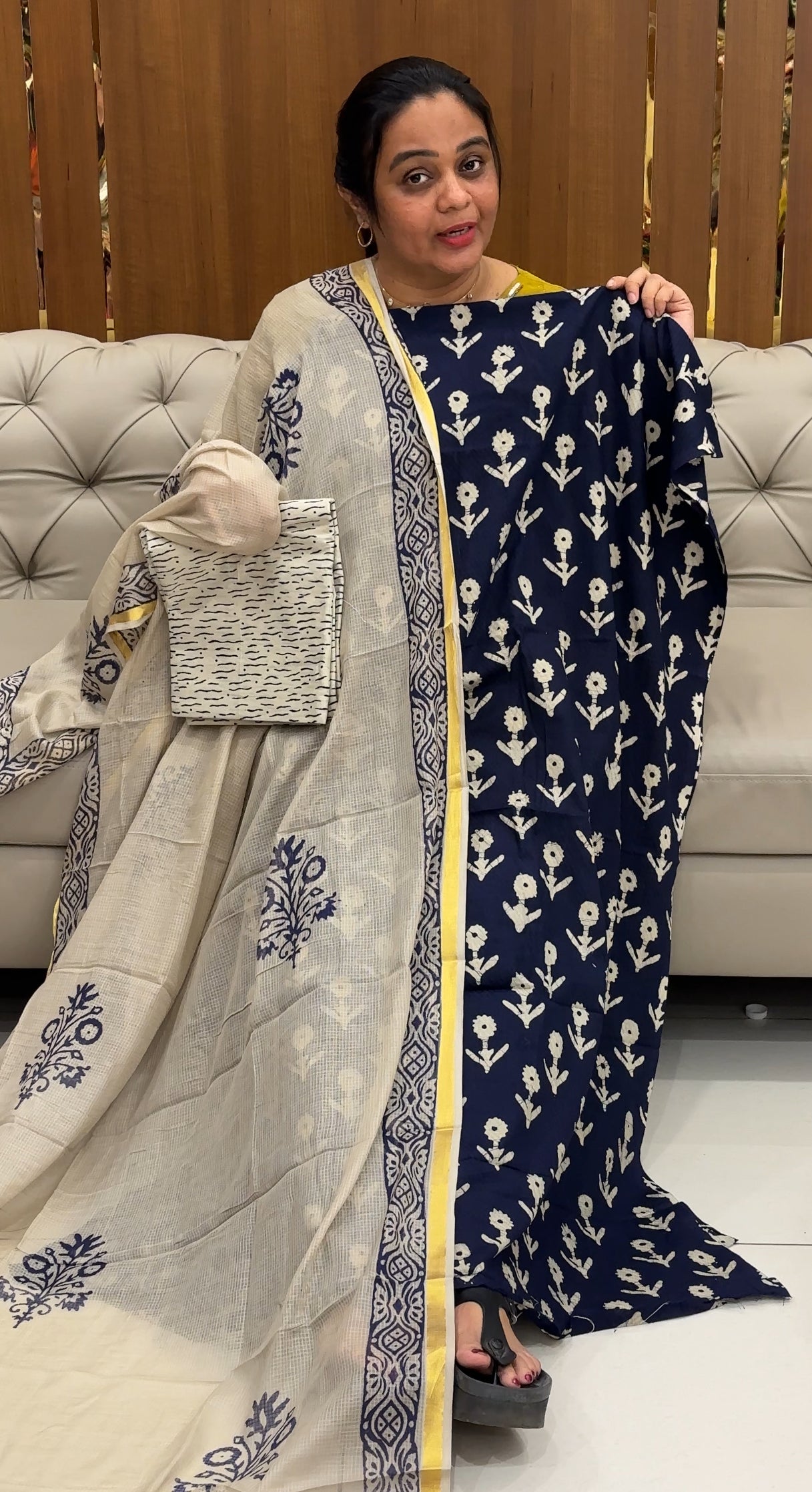 BATIK PRINTED UNSTITCHED SALWAR SUITS - IHA 28574