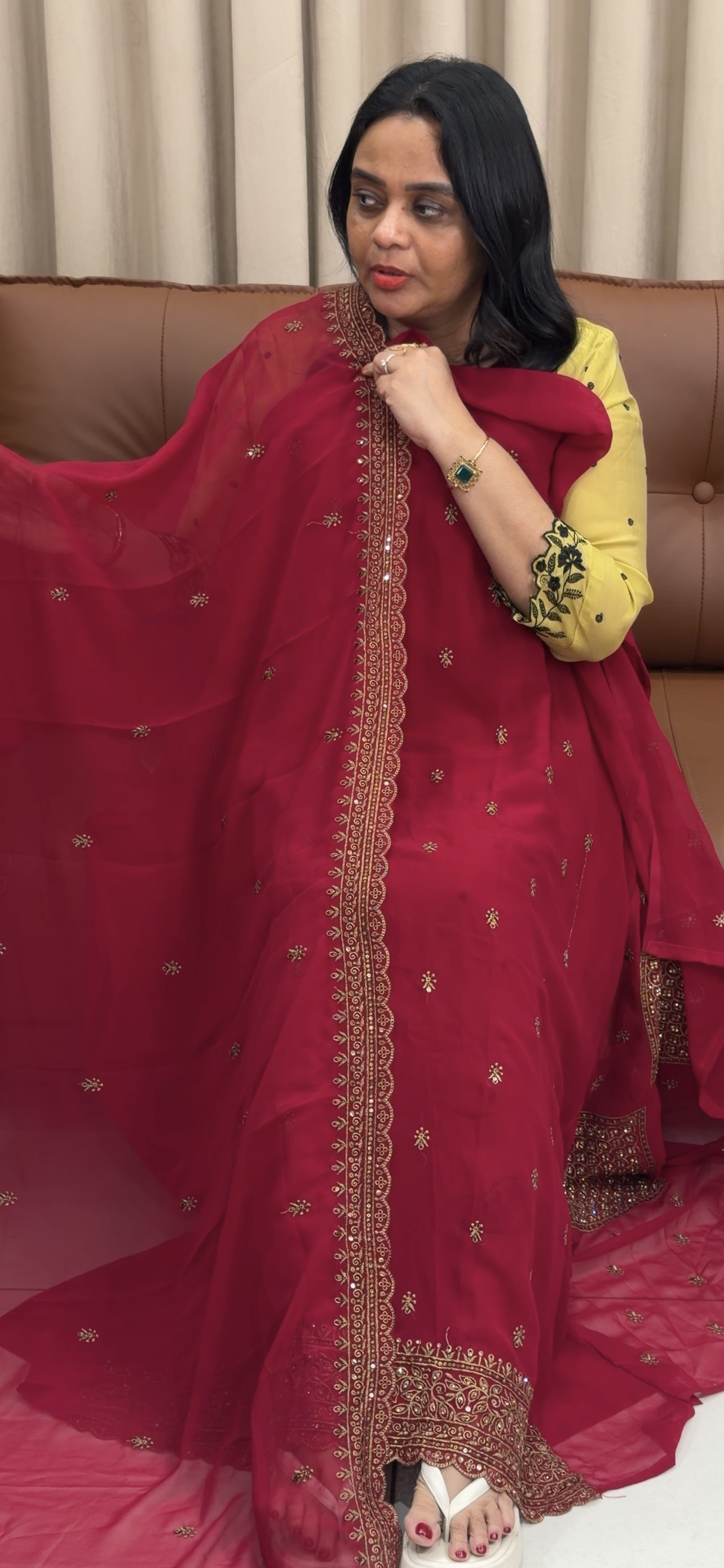 FAUX GEORGETTE UNSTITCHED SALWAR SUITS - IHA 33559