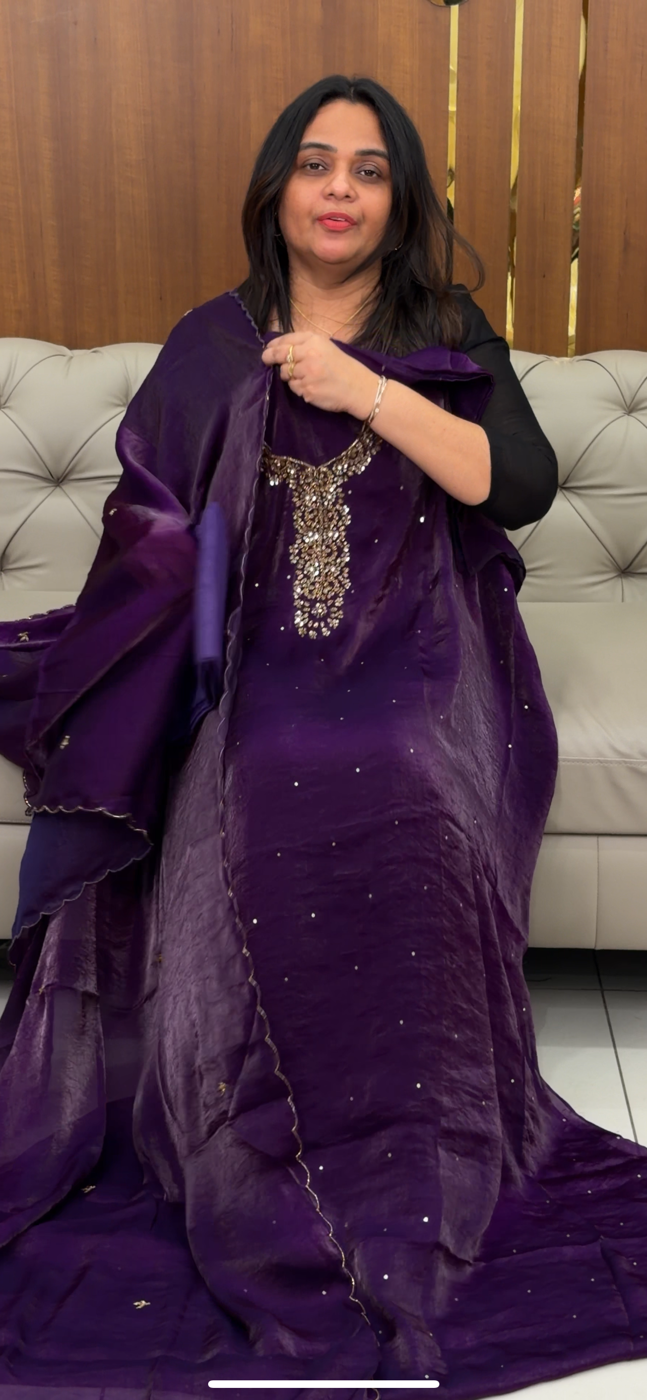 FORWARD VELVET ORGANZA UNSTITCHED SALWAR SUITS - IHA 29037