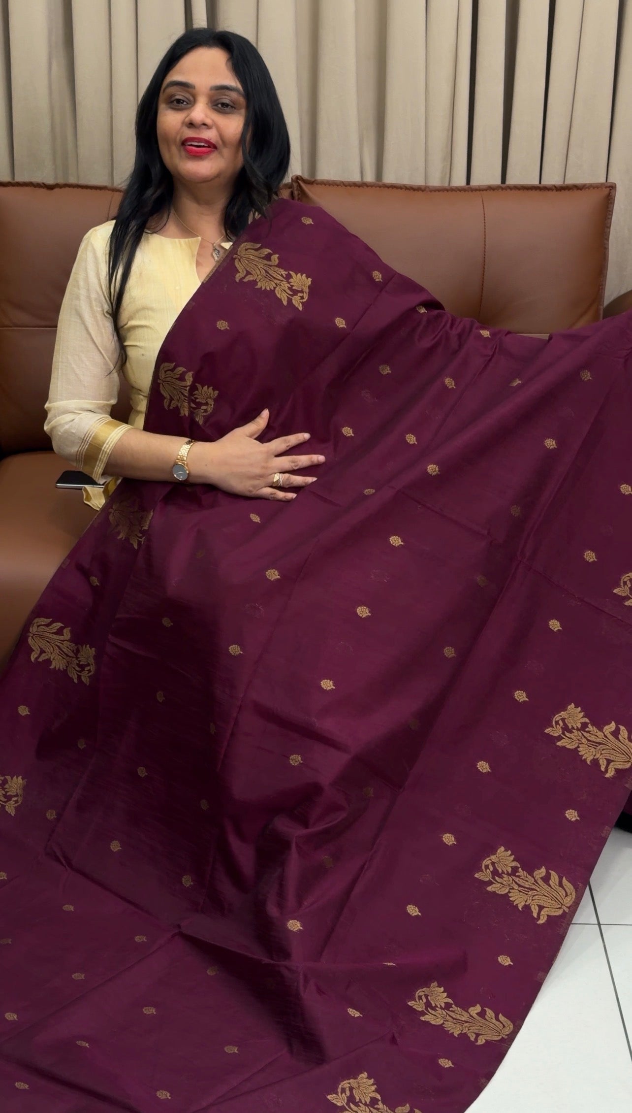 SEMI BANARASI SAREES - IHA 33764