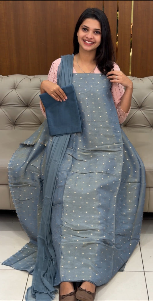 BANARASI TISSUE UNSTITCHED SALWAR SUITS - IHA 30772