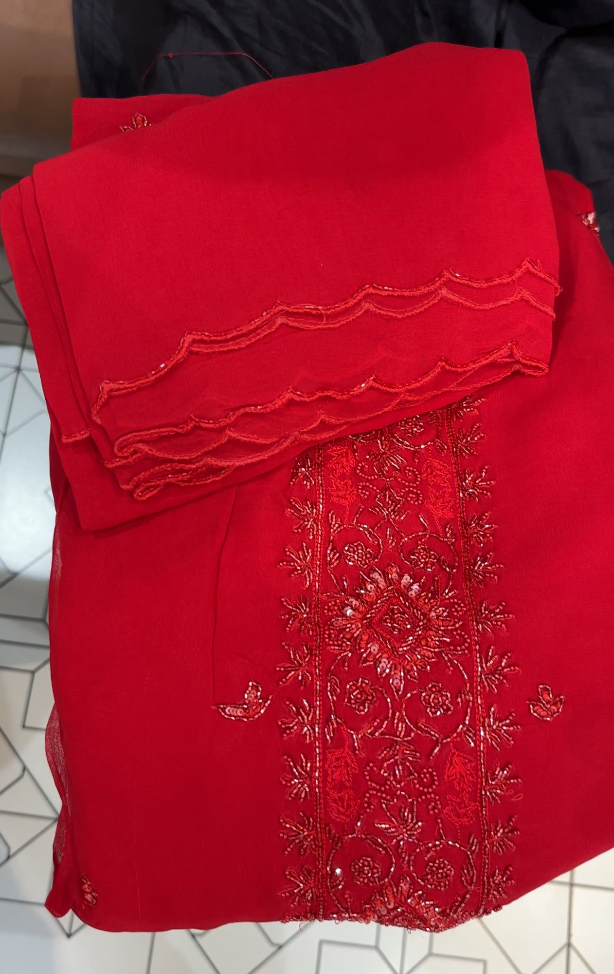 VISCOSE GEORGETTE UNSTITCHED SALWAR SUITS - IHA 27973