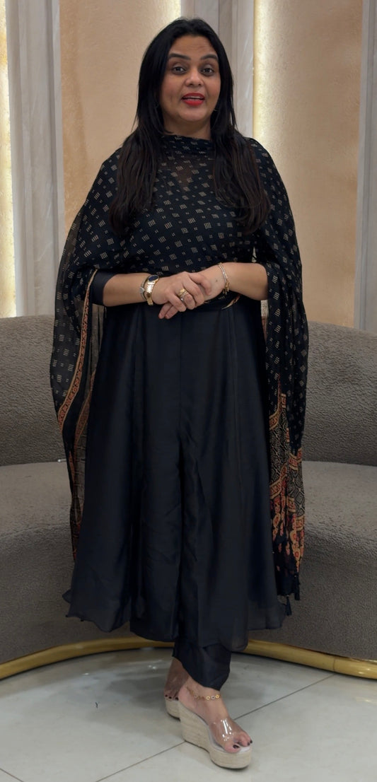 IHA'S IN-HOUSE SEMI RAW SILK TOP, BOTTOM AND DUPATTA - IHA 32902