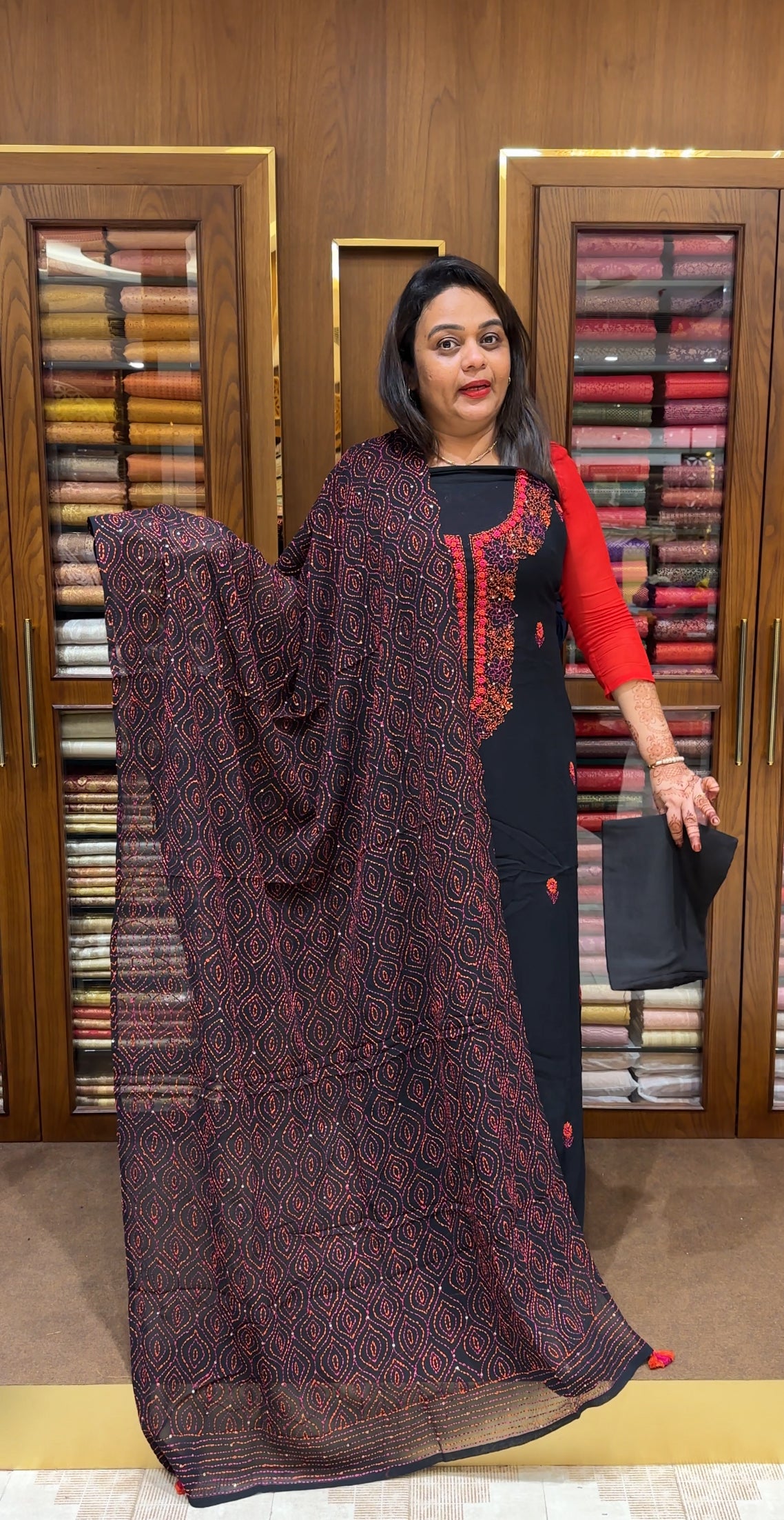 GEORGETTE UNSTITCHED SALWAR SUITS - IHA 24038