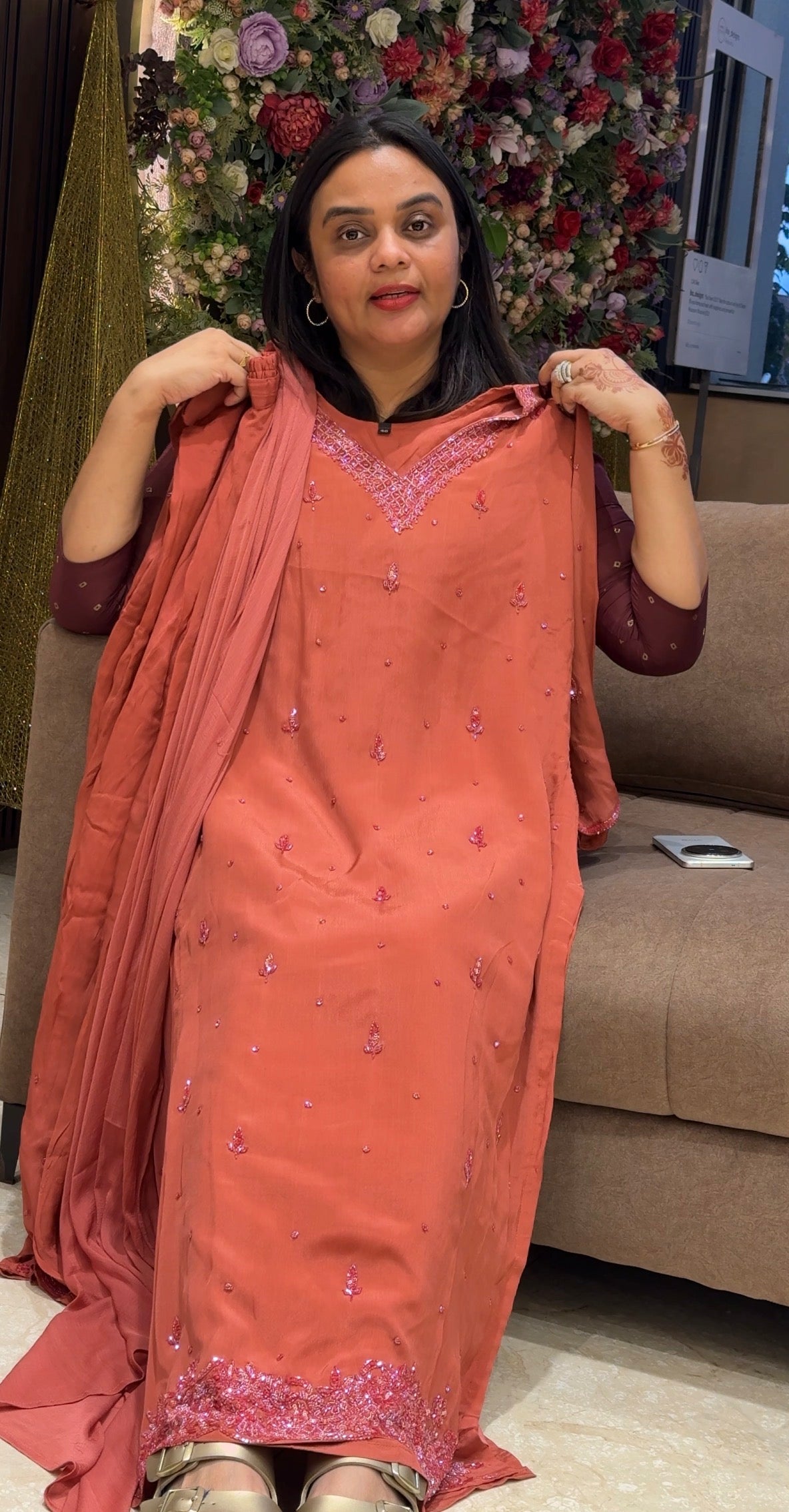 PARTY WEAR TOP,BOTTOM AND DUPATTA - IHA 31485