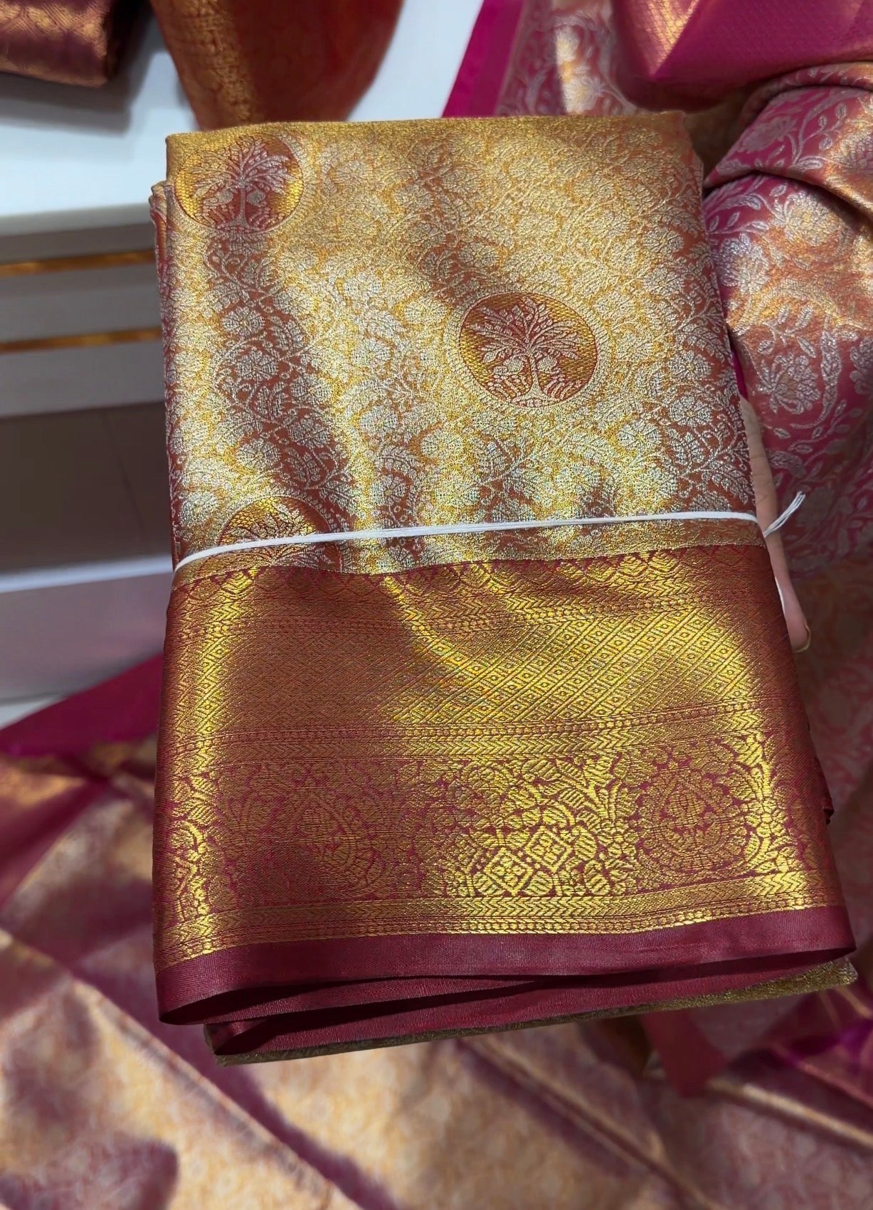 DESIGNER TISSUE KANCHIPURAM SAREES - IHA 34473