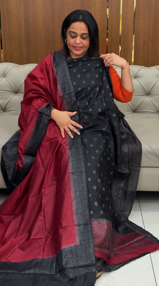 BANARASI TUSSUR UNSTITCHED SALWAR SUITS - IHA 29638