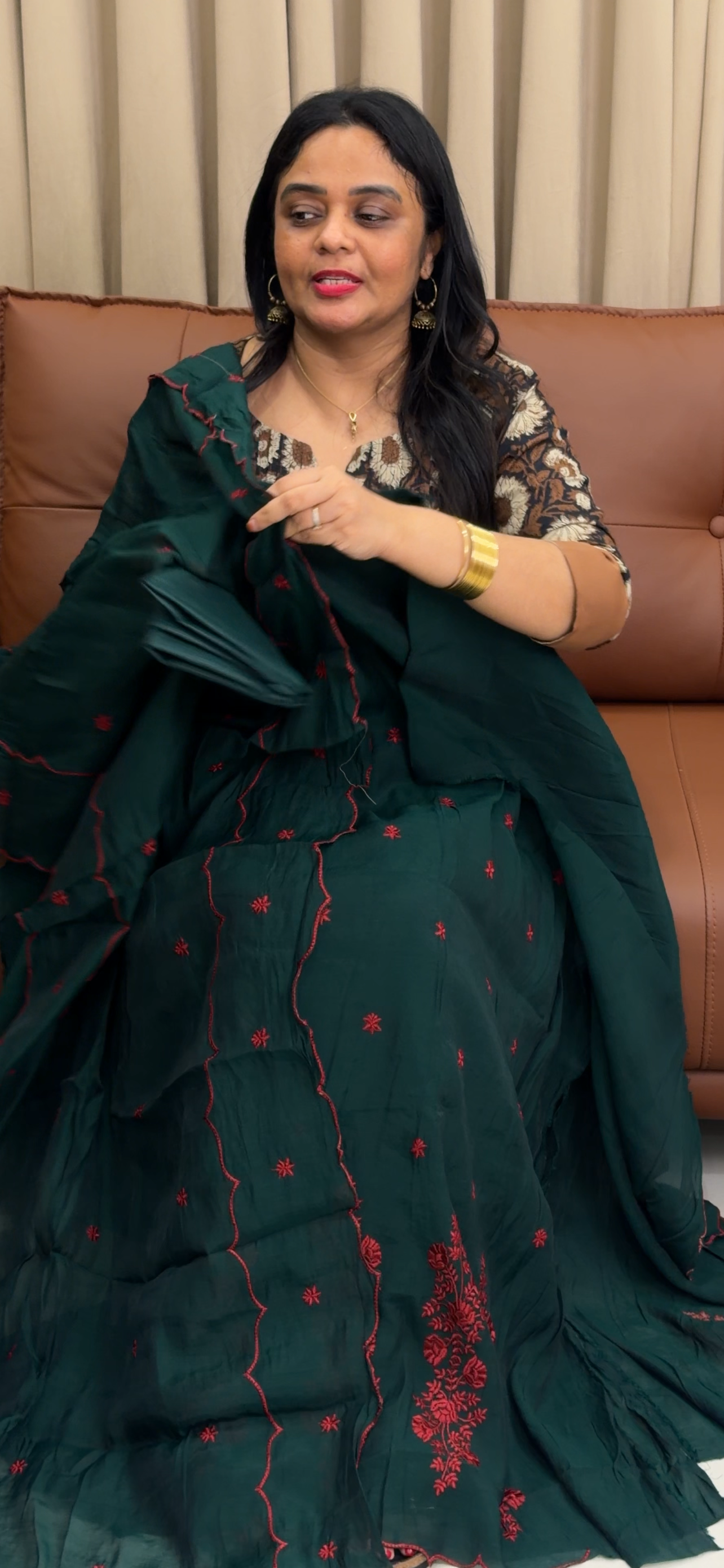 MUL CHANDERI UNSTITCHED SALWAR SUITS - IHA 34134