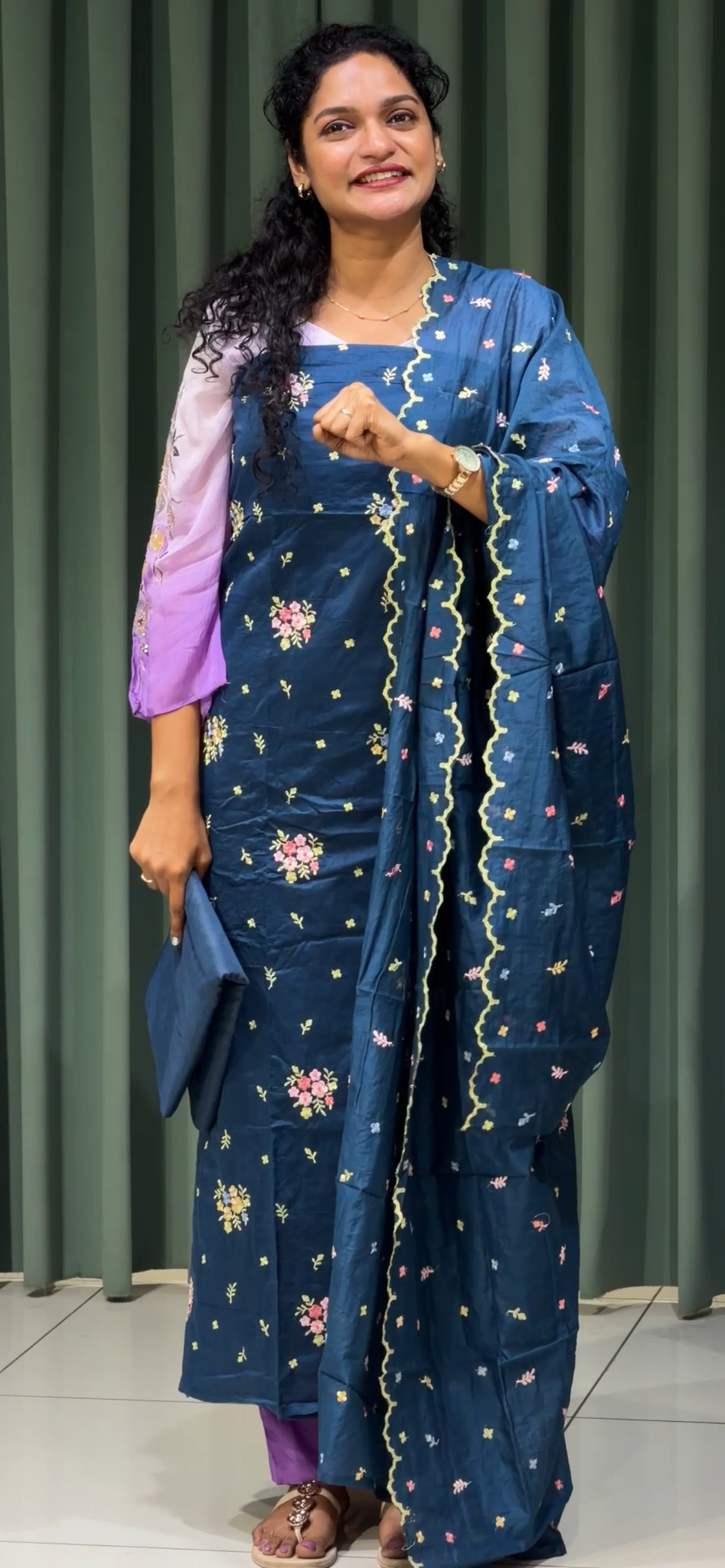 MUL CHANDERI UNSTITCHED SALWAR SUITS - IHA 33411