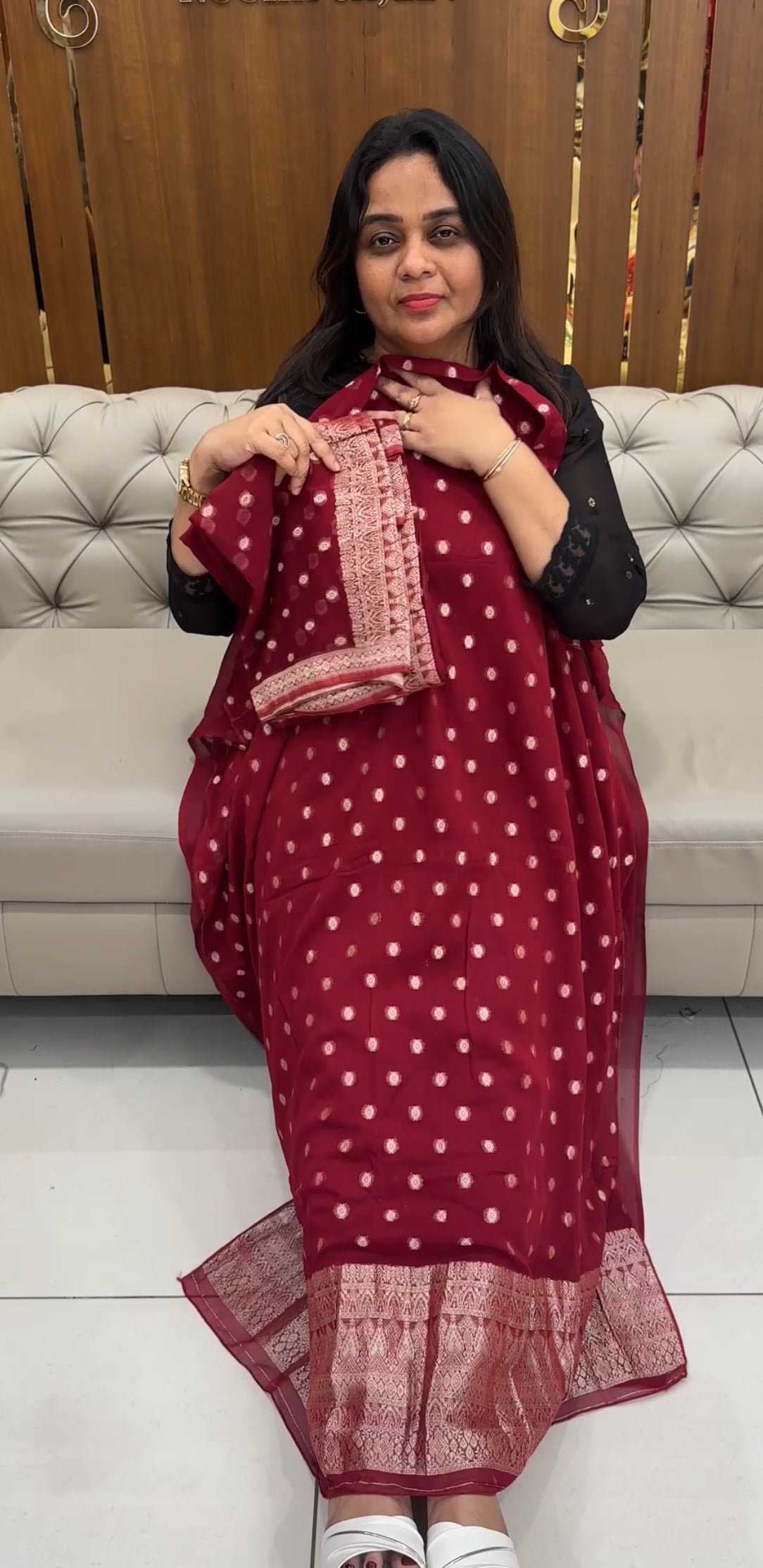 BANARASI UNSTITCHED SALWAR SUITS - IHA 28411