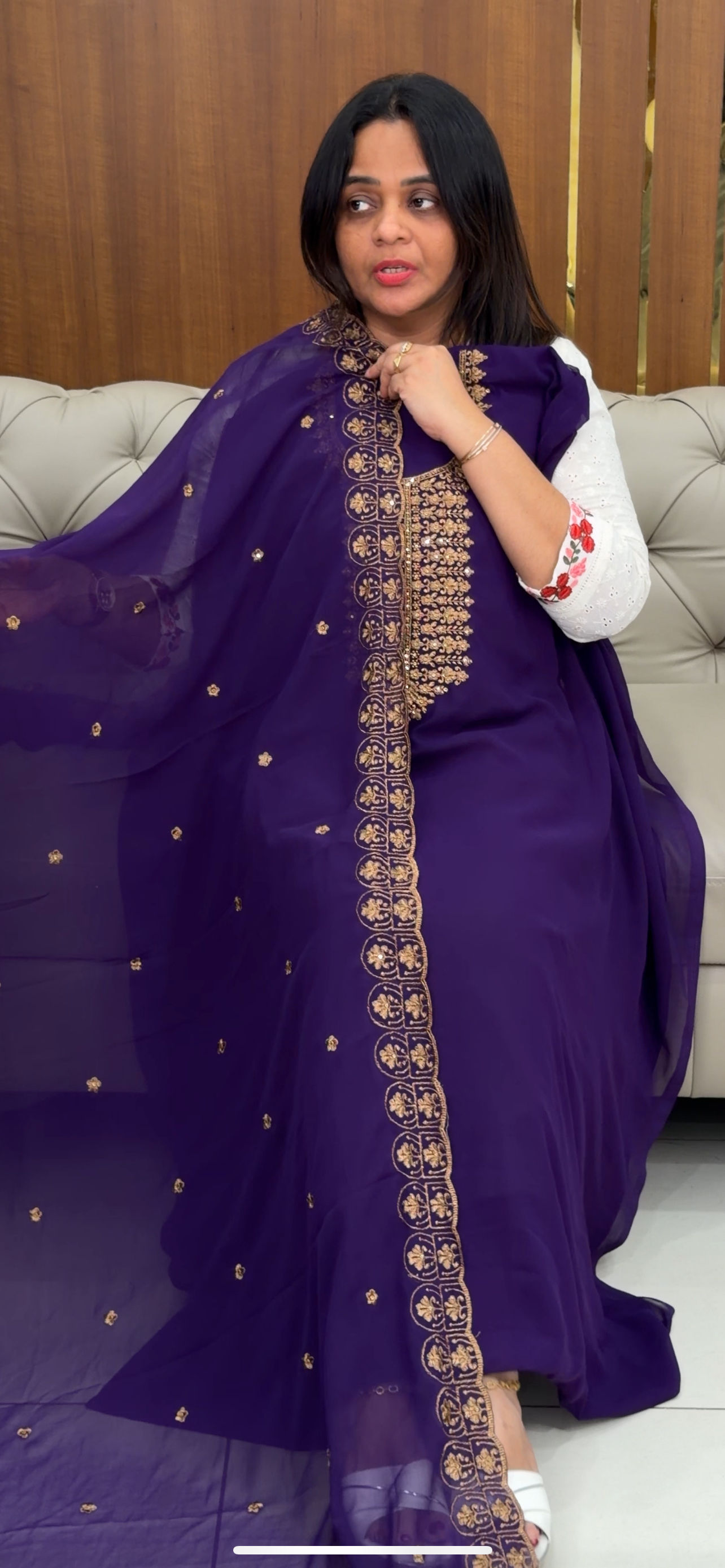 FAUX GEORGETTE UNSTITCHED SALWAR SUITS - IHA 29337