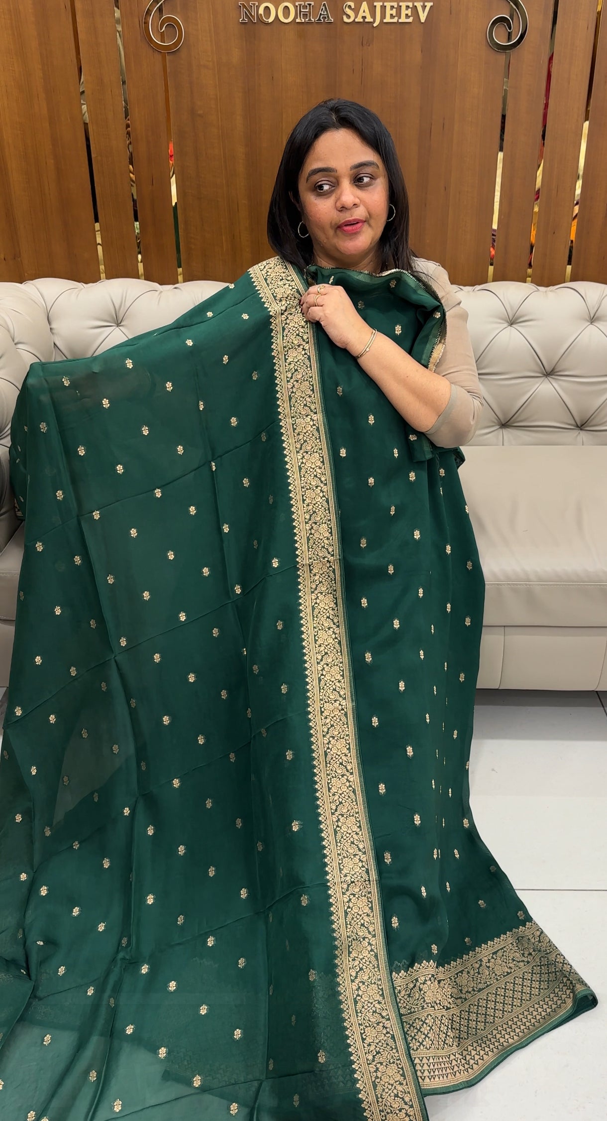 GEORGETTE ORGANZA UNSTITCHED SALWAR SUITS - IHA 27078