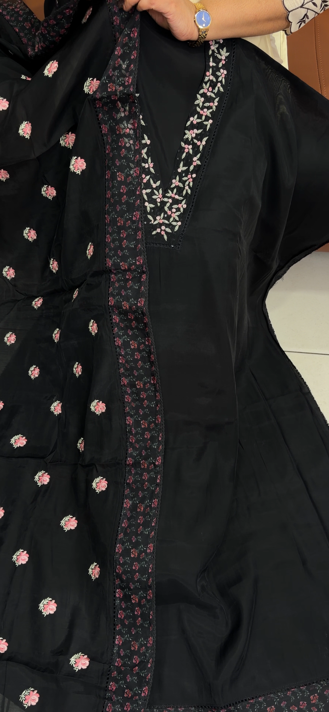 MALAI CHANDERI UNSTITCHED SALWAR SUITS - IHA 34062