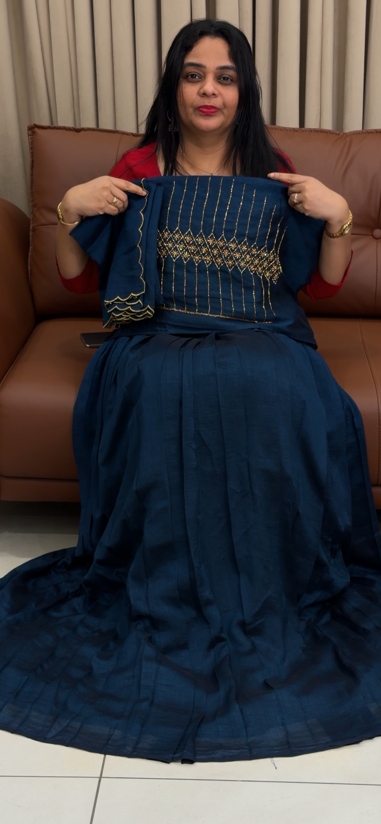 IN-HOUSE SEMI STITCHED DHAVANI SETS - IHA 34518